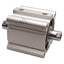 Used SMC CDQ2WA100-50DZ Compact Double Rod Cylinder, ø100mm Bore, 50mm Stroke, Rc3/8