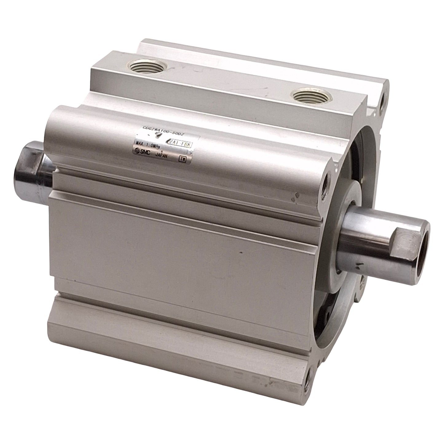Used SMC CDQ2WA100-50DZ Compact Double Rod Cylinder, ø100mm Bore, 50mm Stroke, Rc3/8