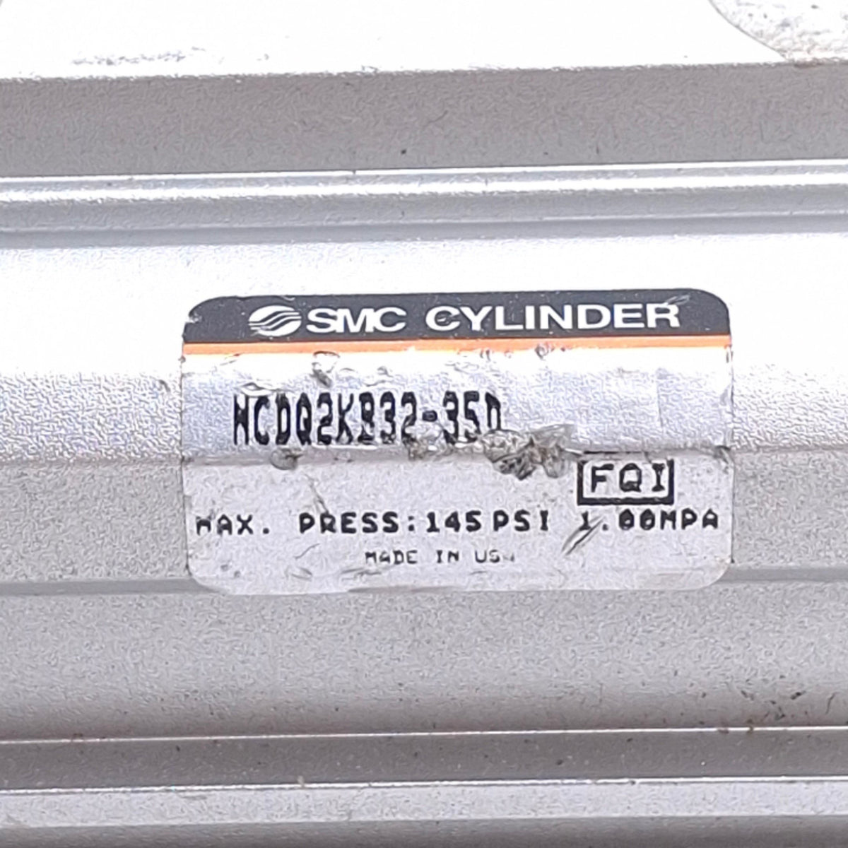 Used SMC NCDQ2KB32-35D Pneumatic Cylinder, Non Rotating, 32mm Bore, 35mm Stroke