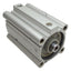 Used SMC CDQ2A63-75DZ Compact Cylinder, ø63mm Bore, 75mm Stroke, Rc1/4, 1.0MPa