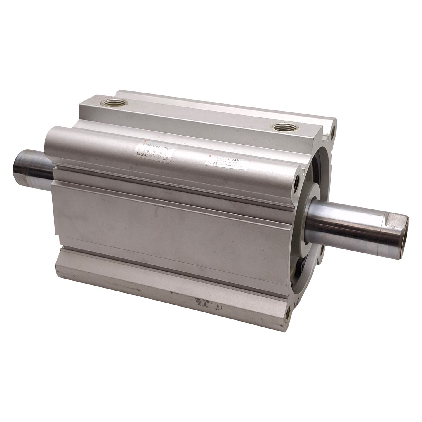 Used SMC CDQ2WA100-100DZ Compact Double Rod Cylinder ø100mm Bore, 100mm Stroke, Rc3/8