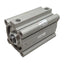 Used SMC CDQ2KA63-75DZ Compact Cylinder, ø63mm Bore, 75mm Stroke, Rc1/4, 1.0MPa