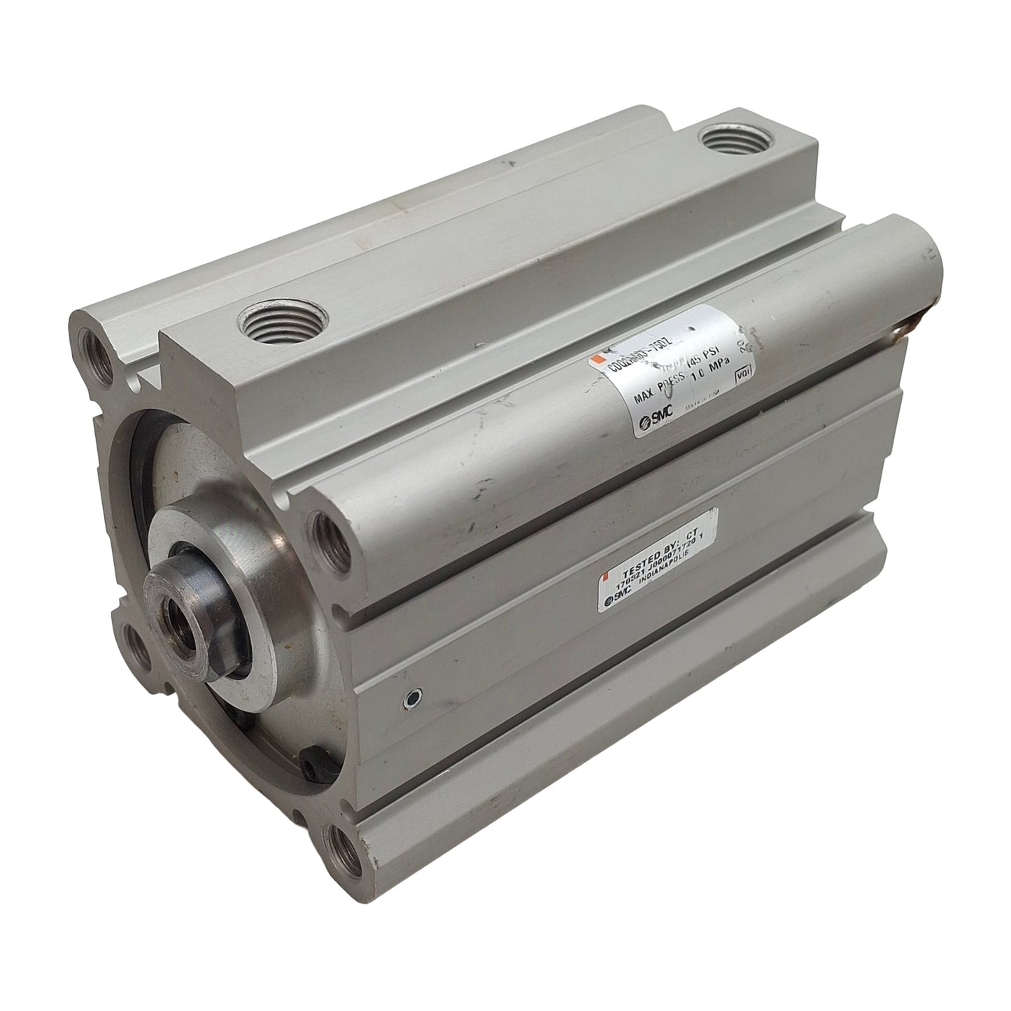 Used SMC CDQ2KA63-75DZ Compact Cylinder, ø63mm Bore, 75mm Stroke, Rc1/4, 1.0MPa