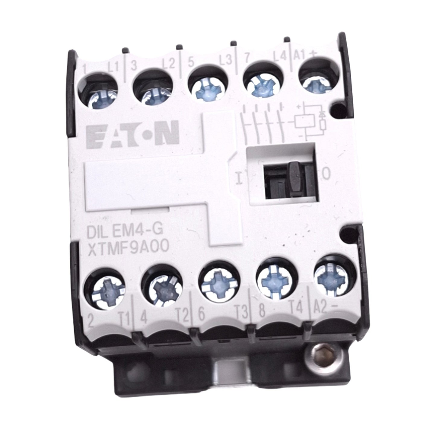 Used Eaton DIL EM4-G XTMF9A00 Contactor, 4PST-NO, 24VAC In, 690VAC 4hp Max, DIN Rail