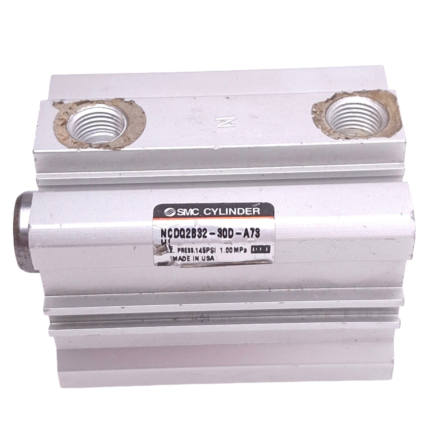 Used SMC NCDQ2B32-30D-A73 Compact Cylinder, ø32mm Bore, 30mm Stroke, Rc 1/8in, 1.0MPa