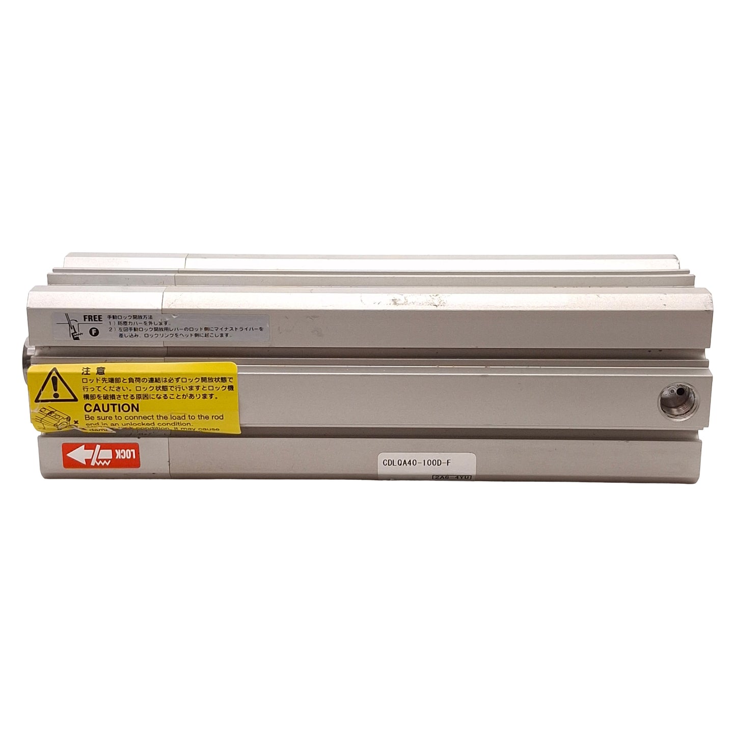 Used SMC CDLQA40-100D-F Compact Cylinder w/ Lock, ø40mm Bore, 100mm Stroke, Rc1/8