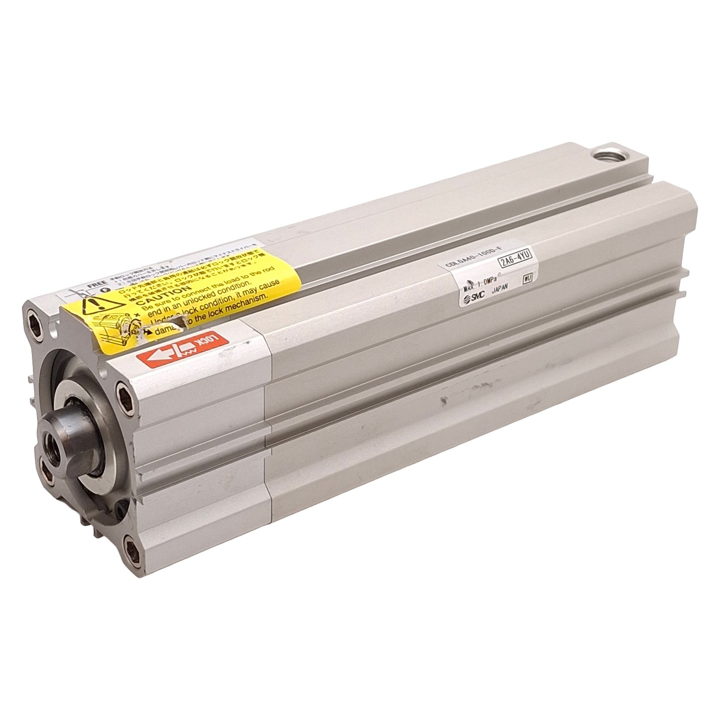 Used SMC CDLQA40-100D-F Compact Cylinder w/ Lock, ø40mm Bore, 100mm Stroke, Rc1/8