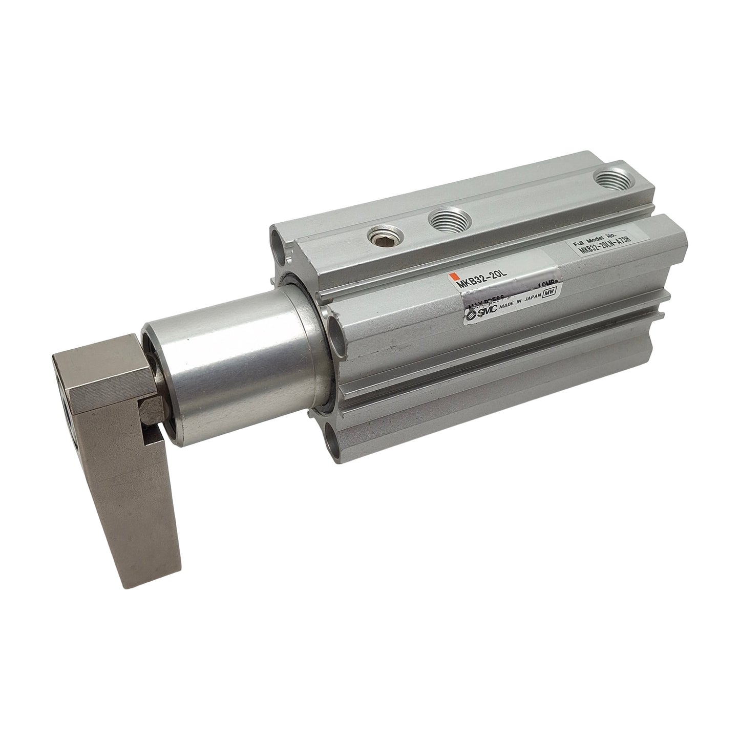 Used SMC MKB32-20LN-A73H Rotary Clamp Cylinder, ø32mm Bore, 20mm Stroke, Rc1/8, 1MPa