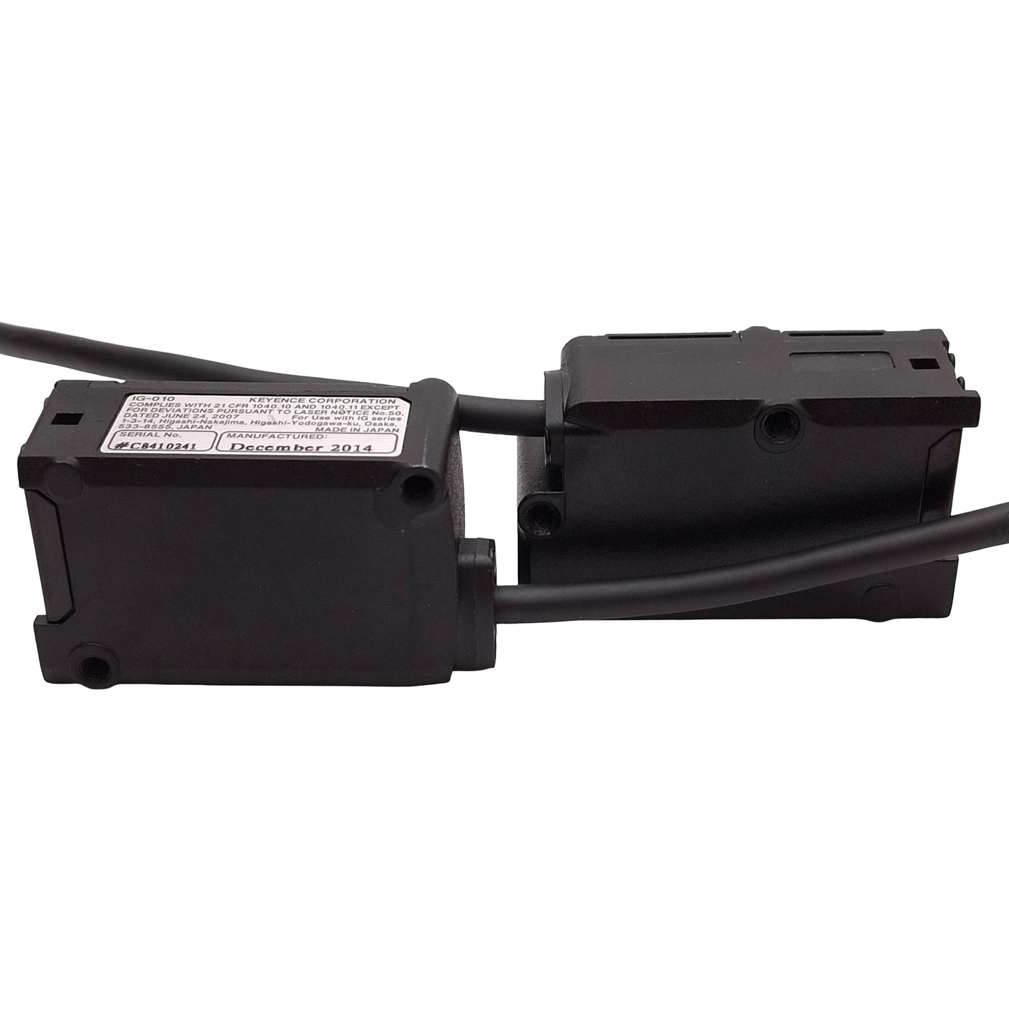 Used Keyence IG-1000 & IG-010 Laser Micrometer Kit, 10mm Range, 0-1000mm, 10-30VDC