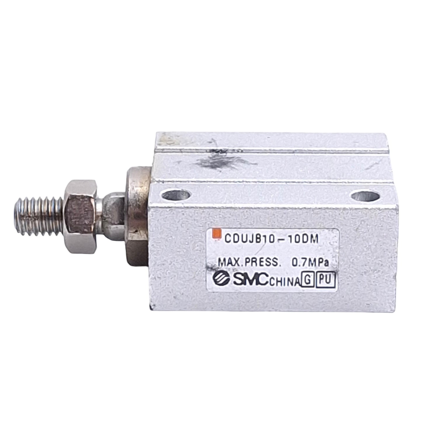 Used SMC CDUJB10-10DM Free-Mount Cylinder, ø10mm Bore, 10mm Stroke, M3, 0.7MPa