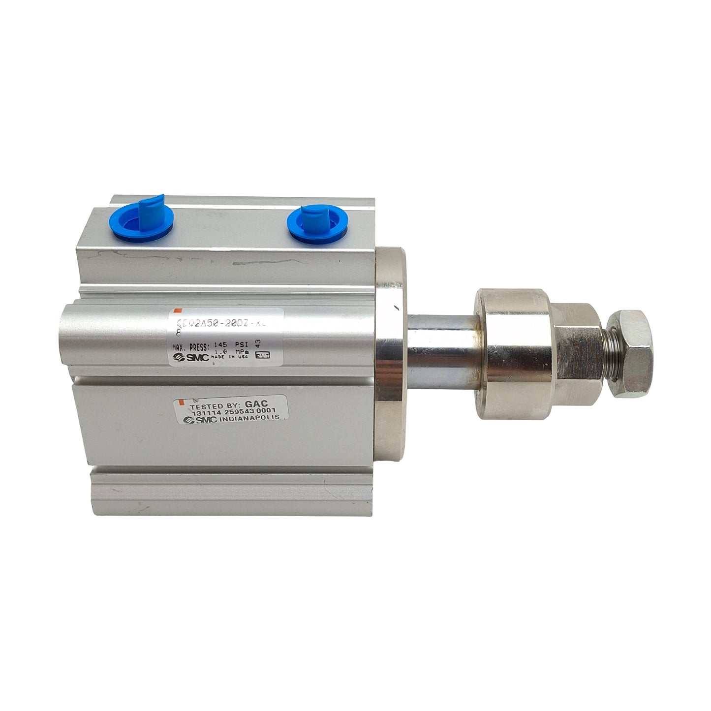 New – Open box SMC CDQ2A50-20DZ-XC8 Compact Cylinder, ø50mm Bore, 20mm Stroke, Rc1/8, 1.0MPa