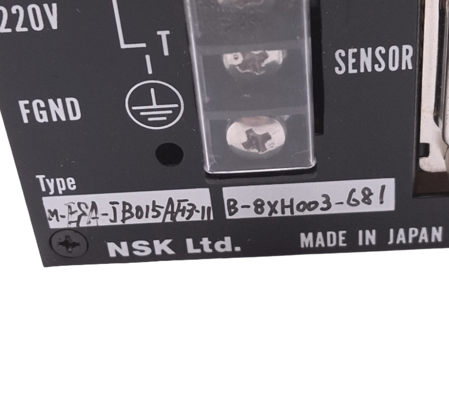 Used NSK M-ESA-JB015AF1311 ESA Servo Drive, 200-220VAC Main, 90-220VAC Cont, RS232C