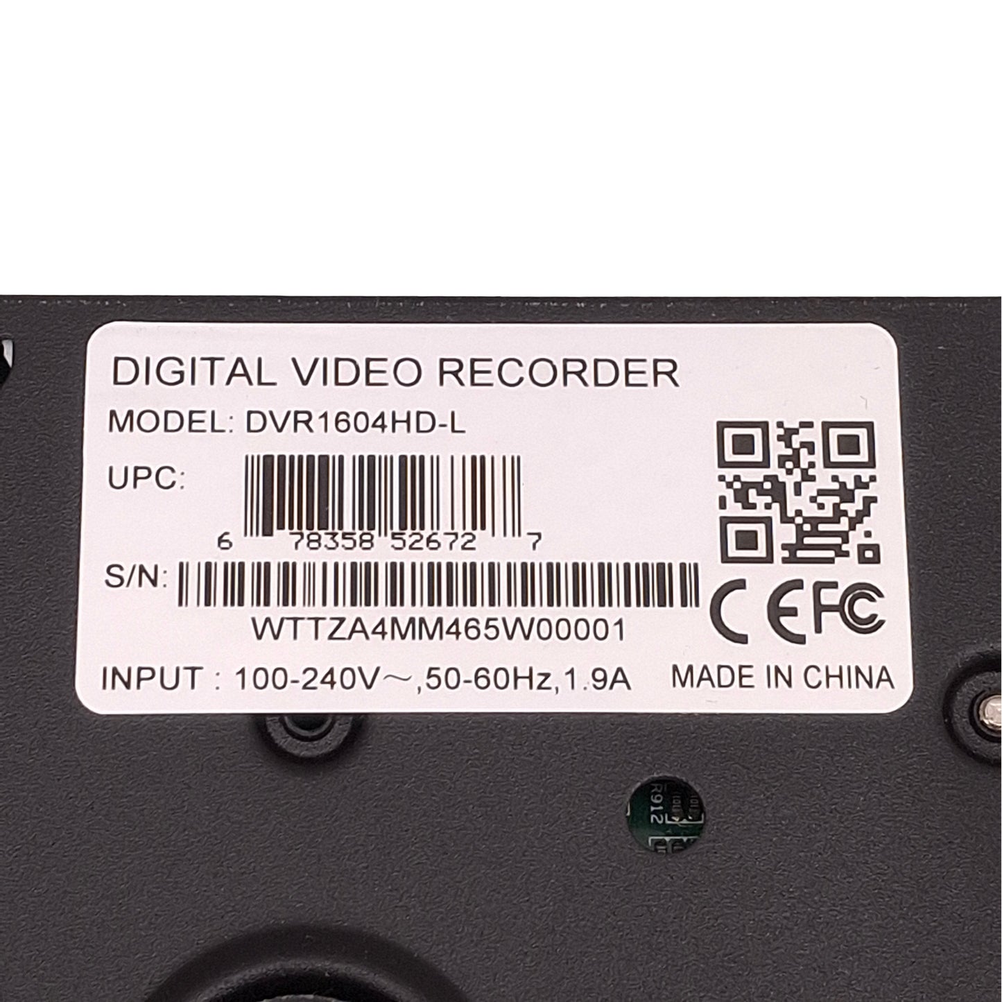 Used DVR1604HD-L DVR Security System 16 Channel Video Input, 1920x1080, 100-240VAC