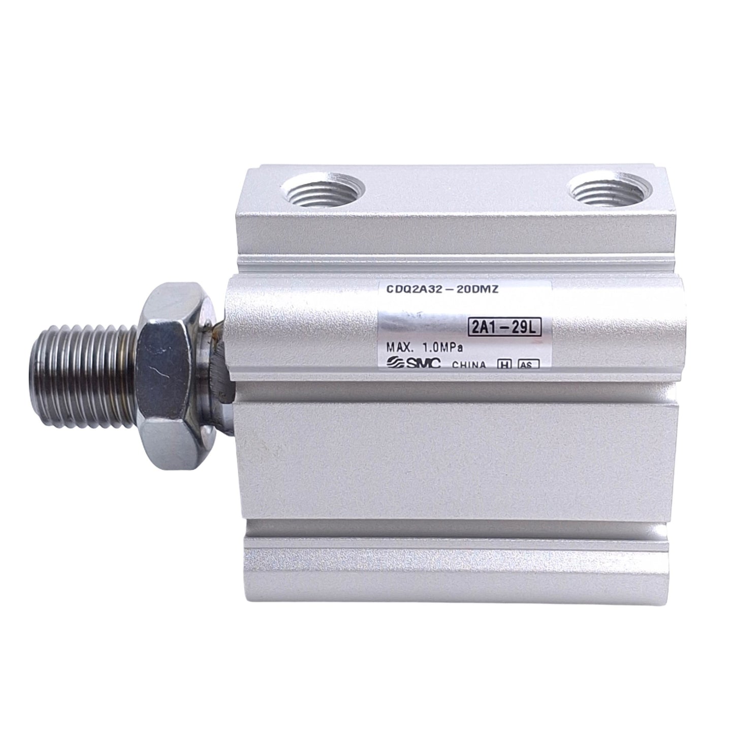New – Open box SMC CDQ2A32-20DMZ Double Acting Cylinder 1.0MPa, 32mm Bore, 20mm Stroke