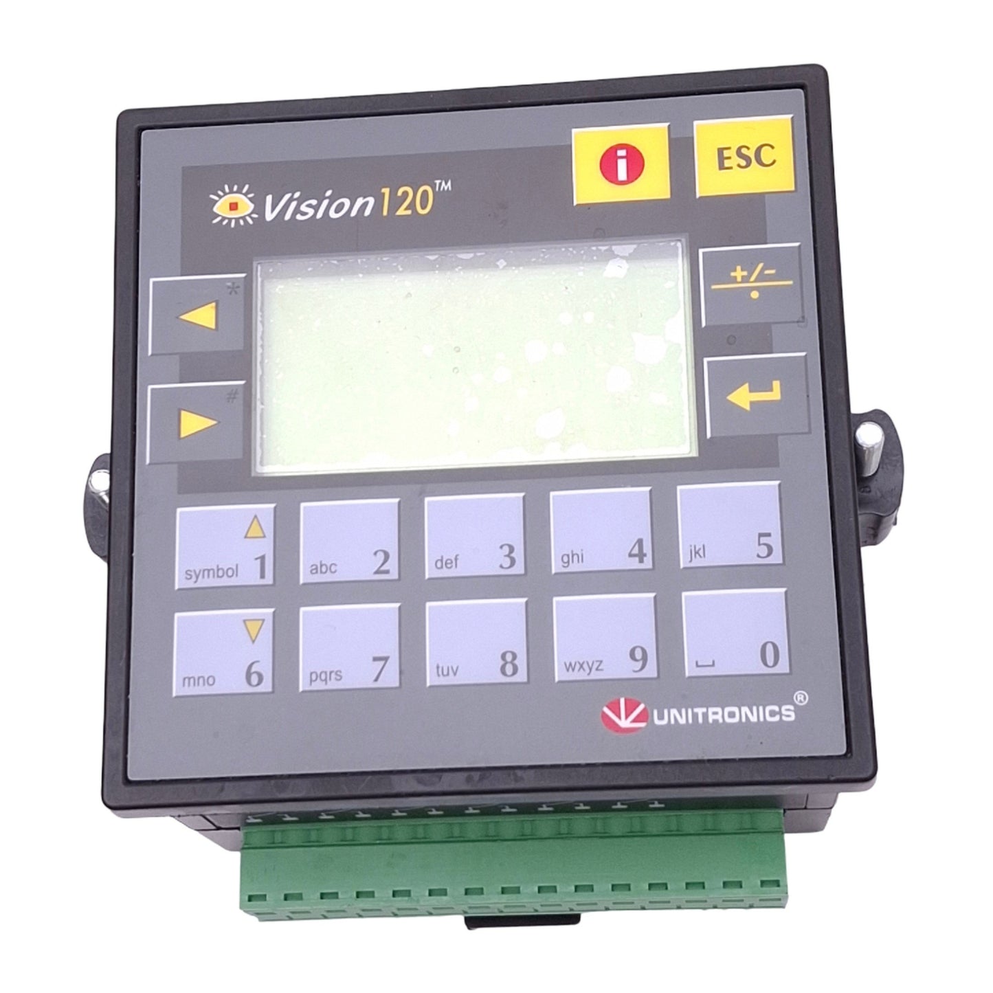 Used Unitronics V120-22-R1 Vision120 PLC HMI, 10DI PNP/NPN, 6 Relay Out, 12/24VDC