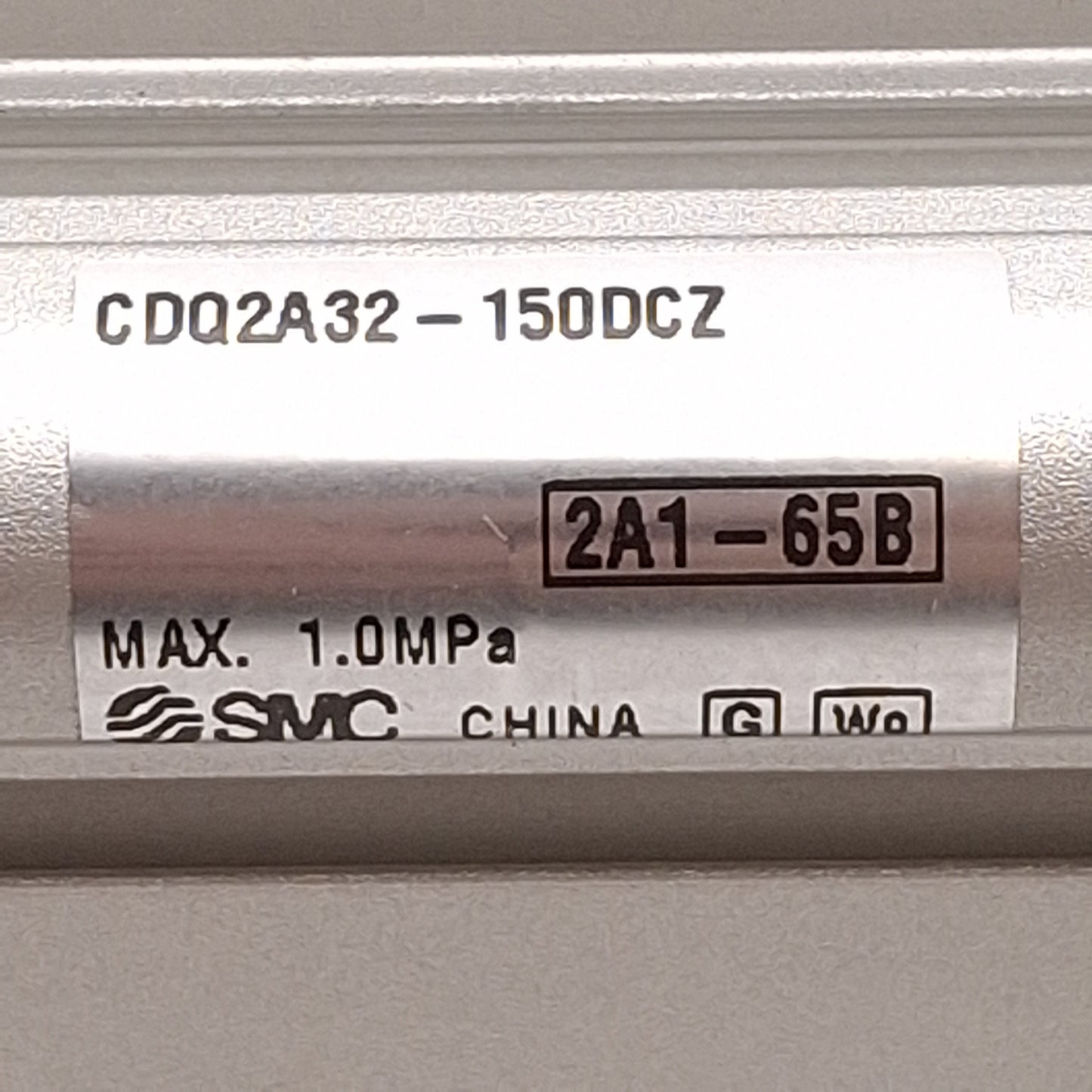 Used SMC CDQ2A32-150DCZ Compact Cylinder, ø32mm Bore, 150mm Stroke, 1.0MPa, Rc1/8