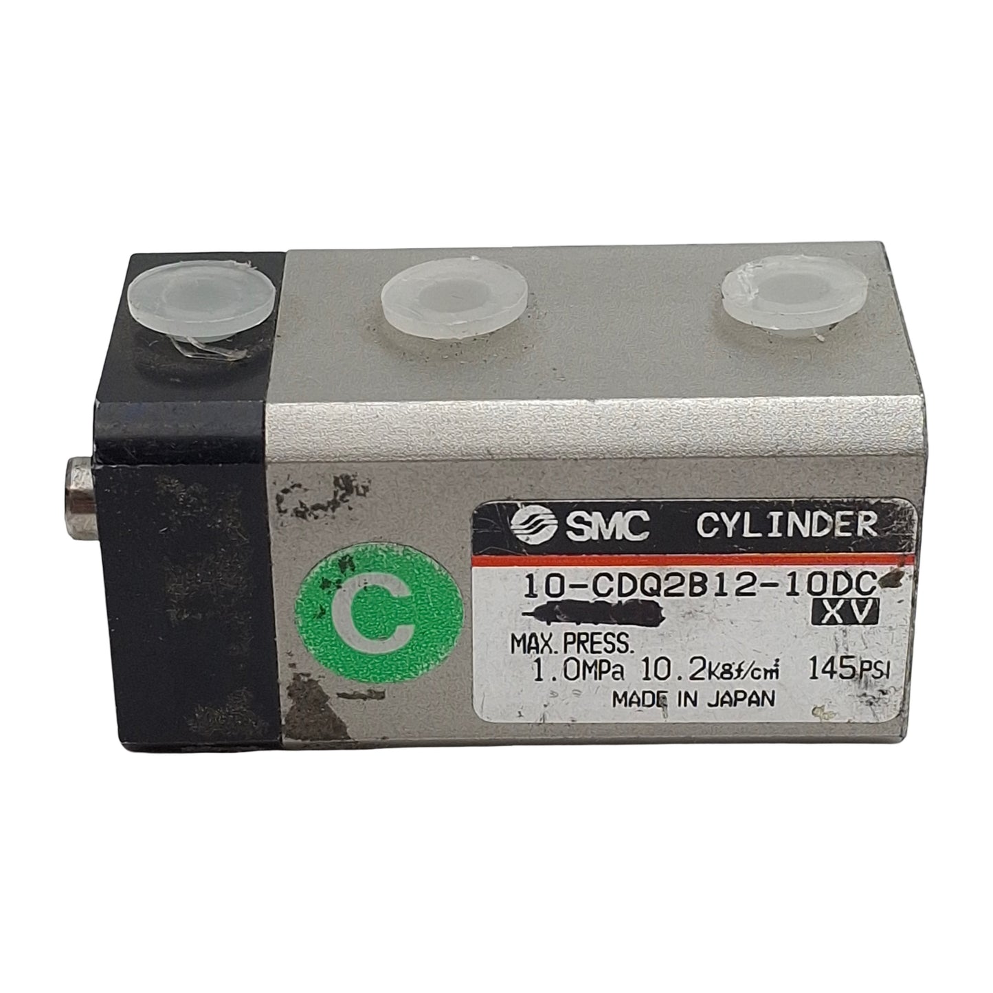Used SMC 10-CDQ2B12-10DC Compact Cylinder, ø12mm Bore, 10mm Stroke, M5 x 0.8, 1.0MPa