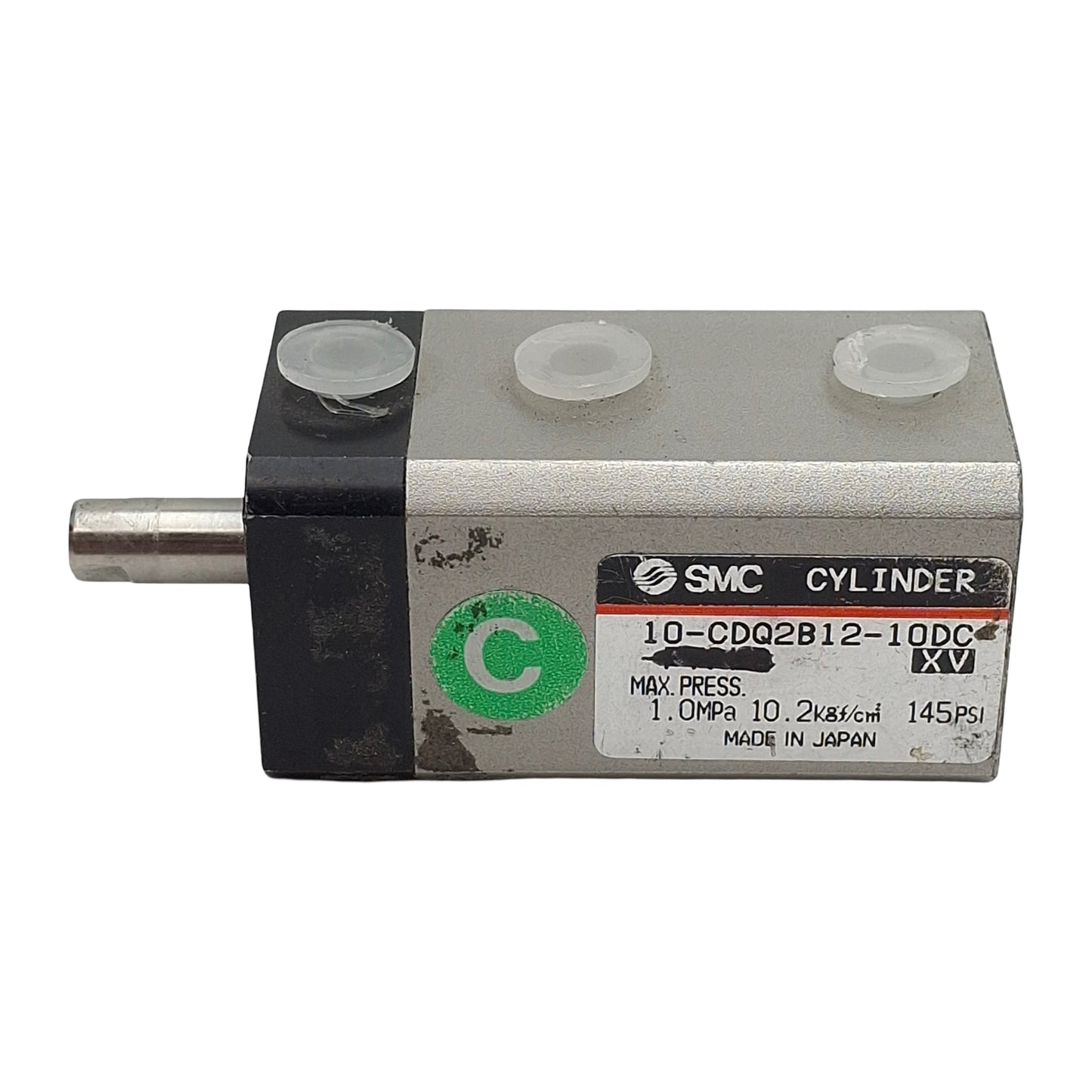 Used SMC 10-CDQ2B12-10DC Compact Cylinder, ø12mm Bore, 10mm Stroke, M5 x 0.8, 1.0MPa