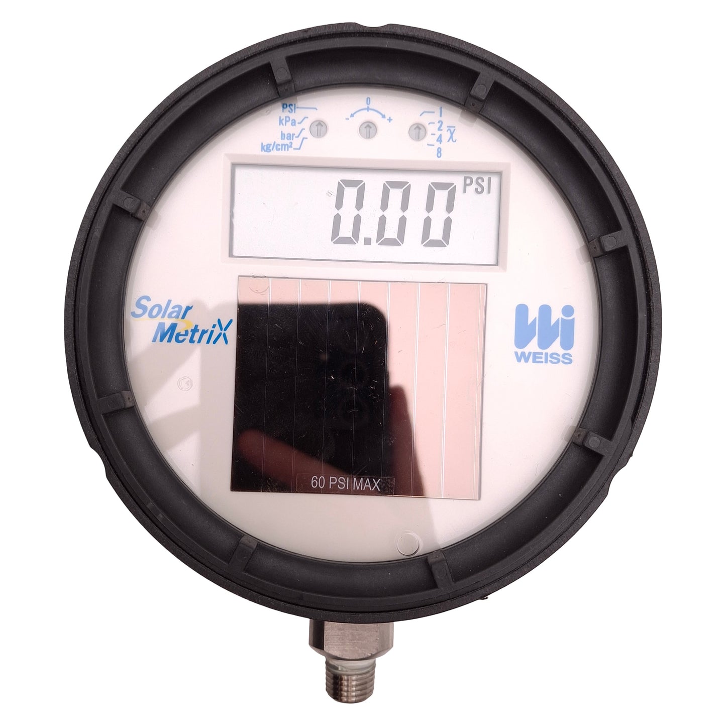 Used Weiss DUGY2-0060-4L Digital Pressure Gauge 0-60psi Range, 1/4" NPT Port