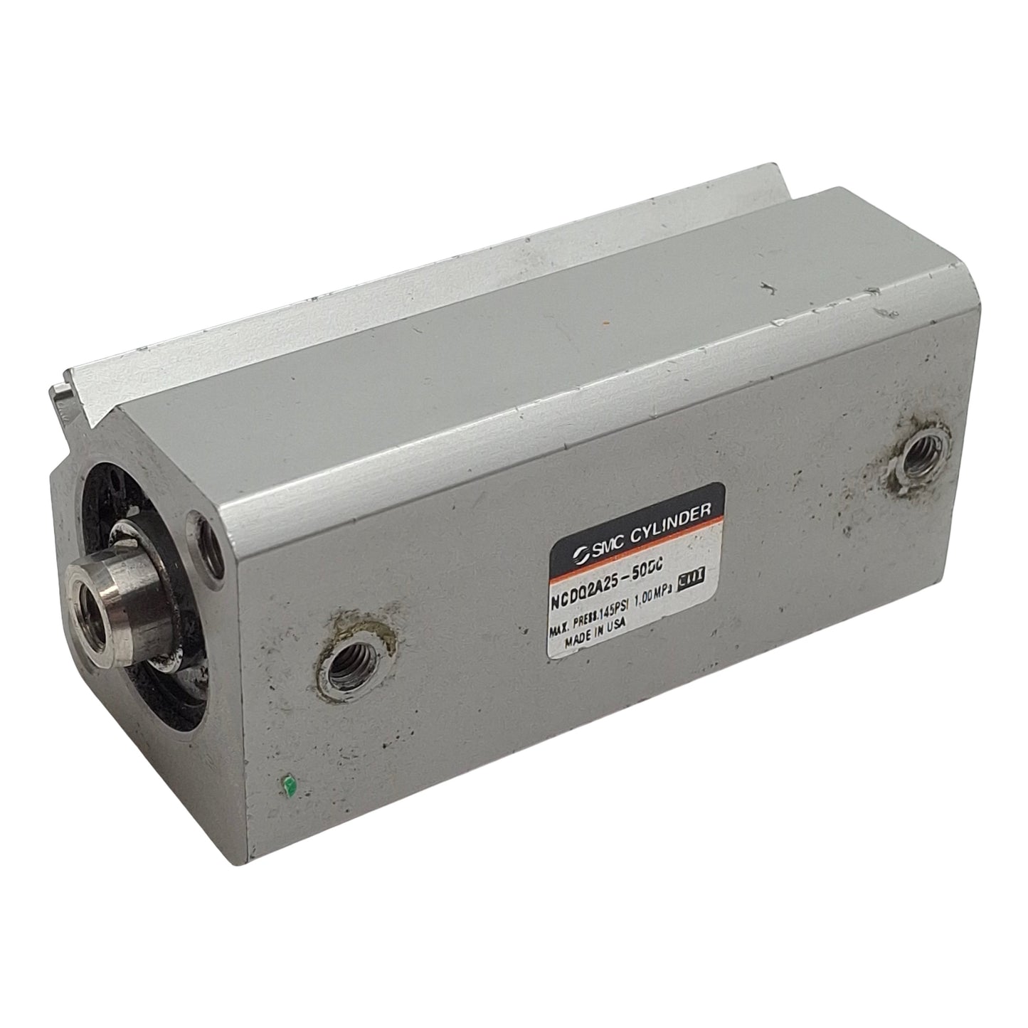 Used SMC NCDQ2A25-50DC Compact Cylinder, ø25mm Bore, 50mm Stroke, M5 x 0.8, 1.0MPa