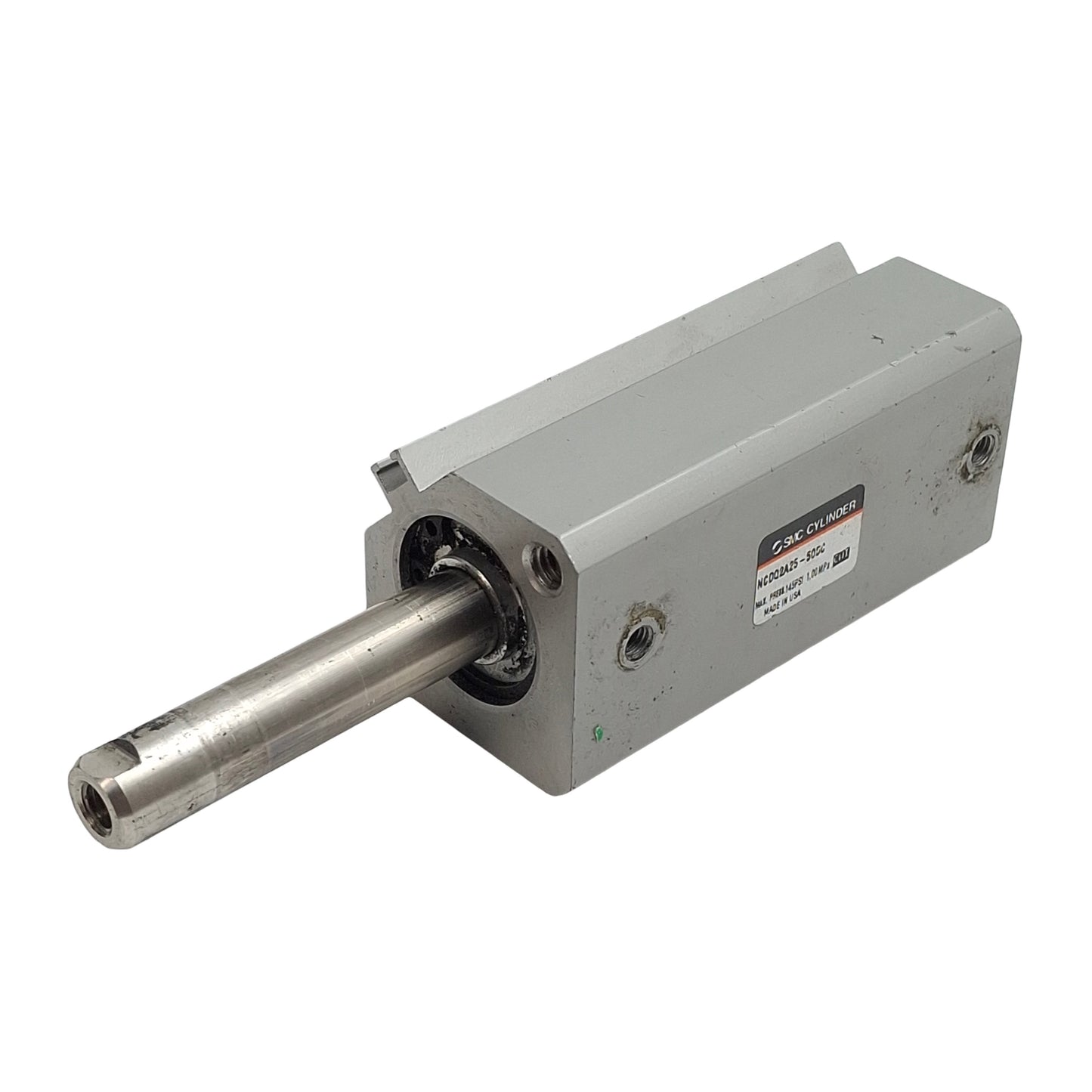 Used SMC NCDQ2A25-50DC Compact Cylinder, ø25mm Bore, 50mm Stroke, M5 x 0.8, 1.0MPa