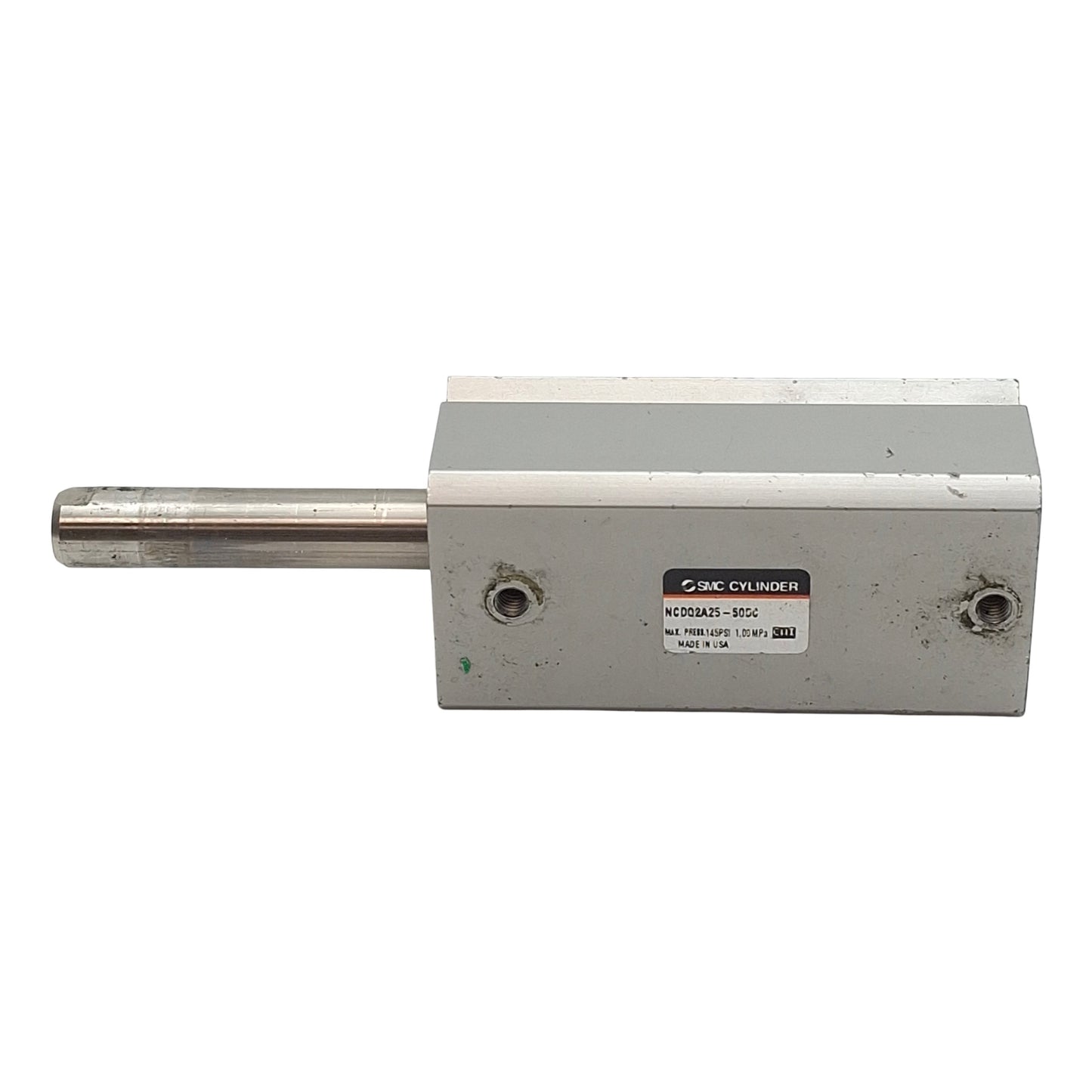 Used SMC NCDQ2A25-50DC Compact Cylinder, ø25mm Bore, 50mm Stroke, M5 x 0.8, 1.0MPa