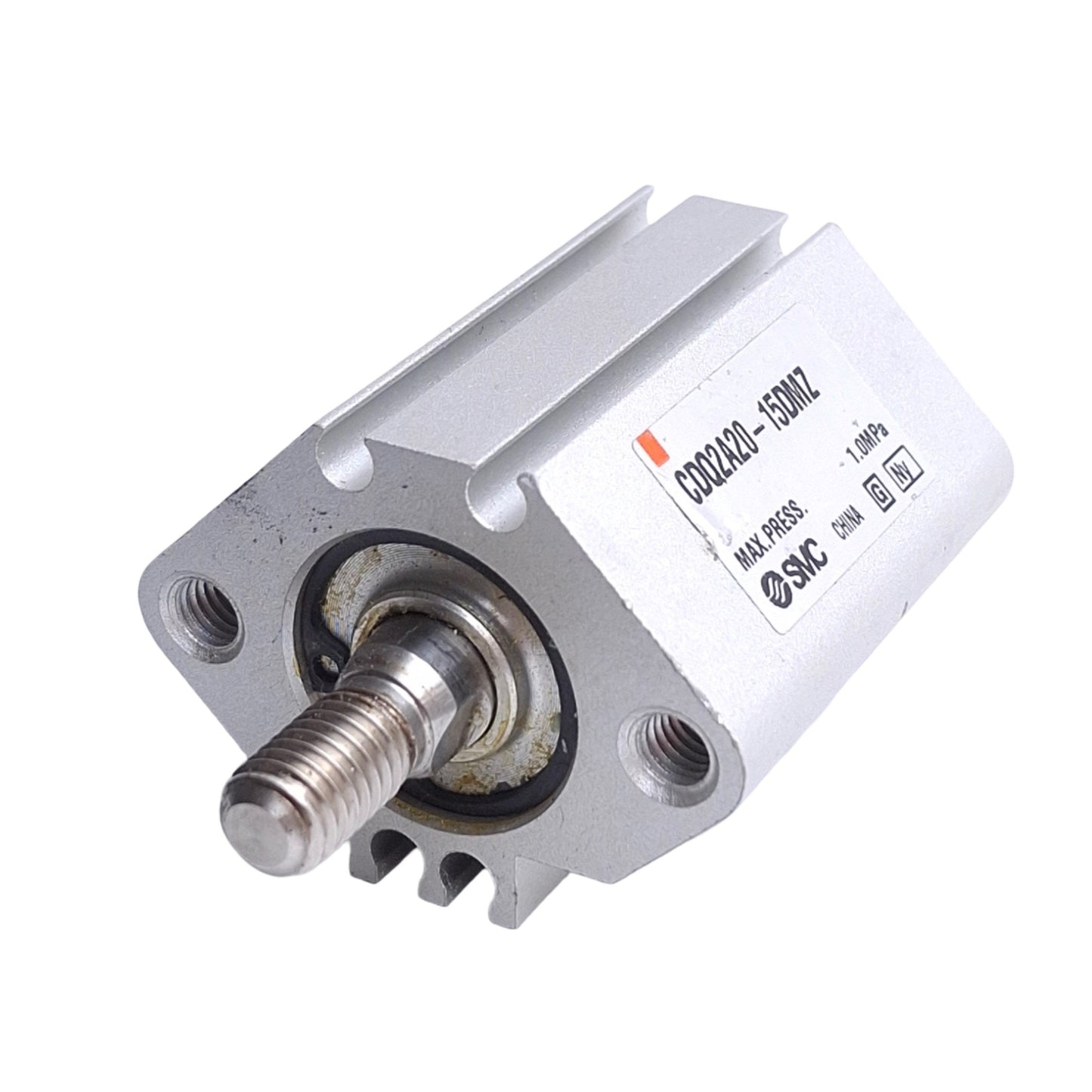 Used SMC CDQ2A20-15DMZ Pneumatic Cylinder ø20mm Bore, 15mm Stroke, M5 x 0.8 Ports