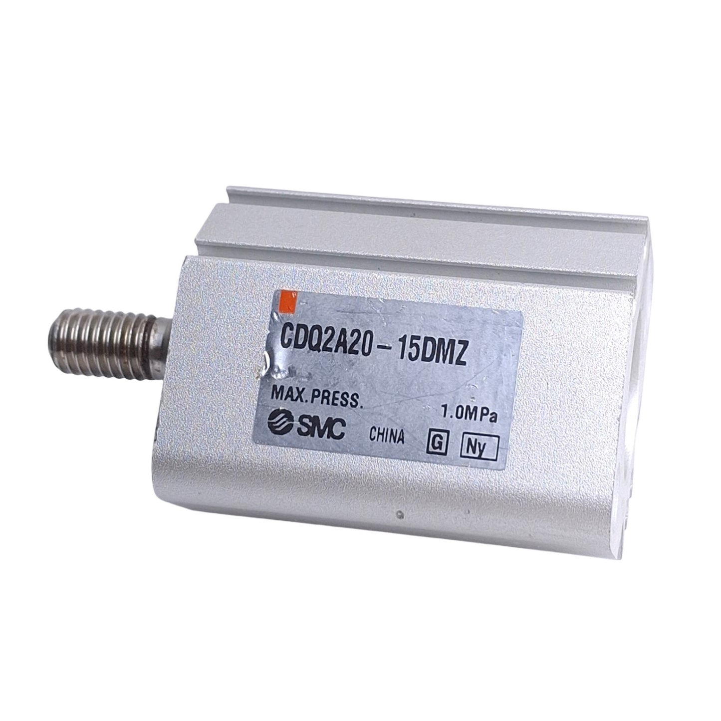 Used SMC CDQ2A20-15DMZ Pneumatic Cylinder ø20mm Bore, 15mm Stroke, M5 x 0.8 Ports