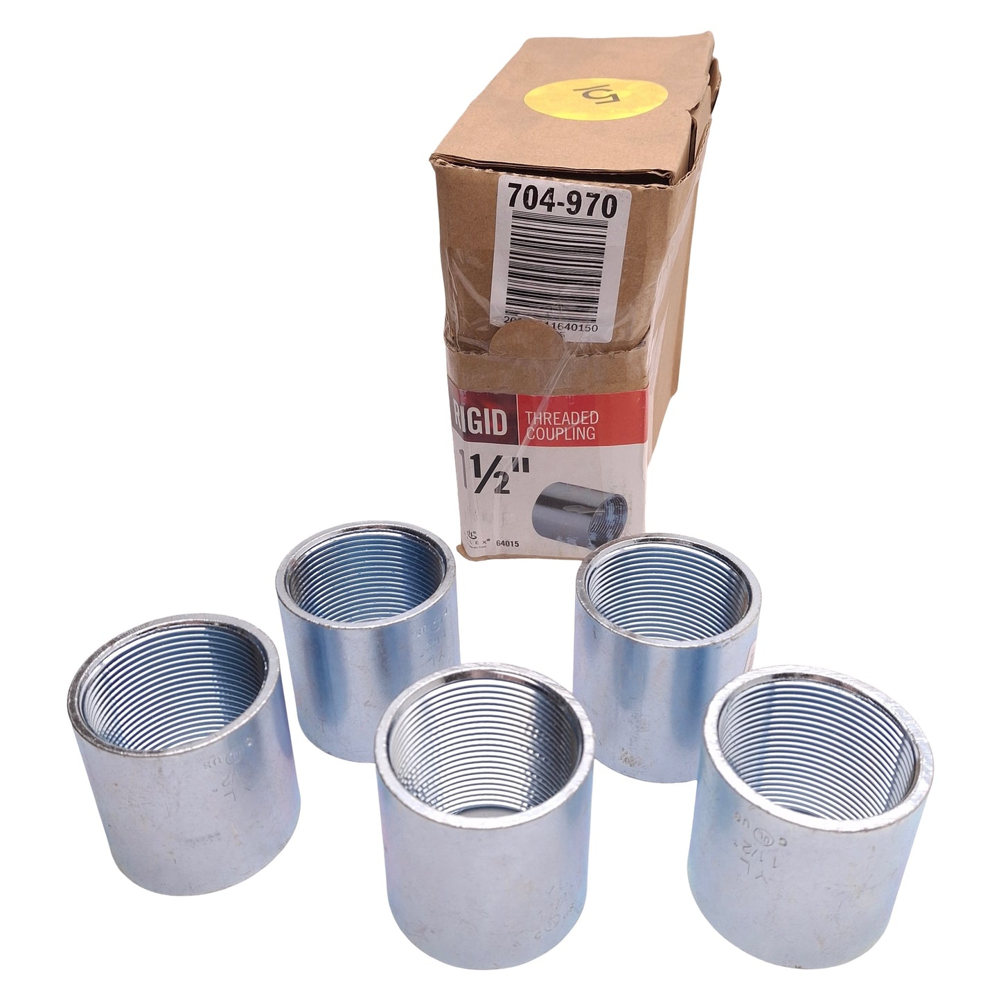 New Lot of 5 Halex 64015 Stainless Steel Threaded Coupling 1-1/2" Trade Size