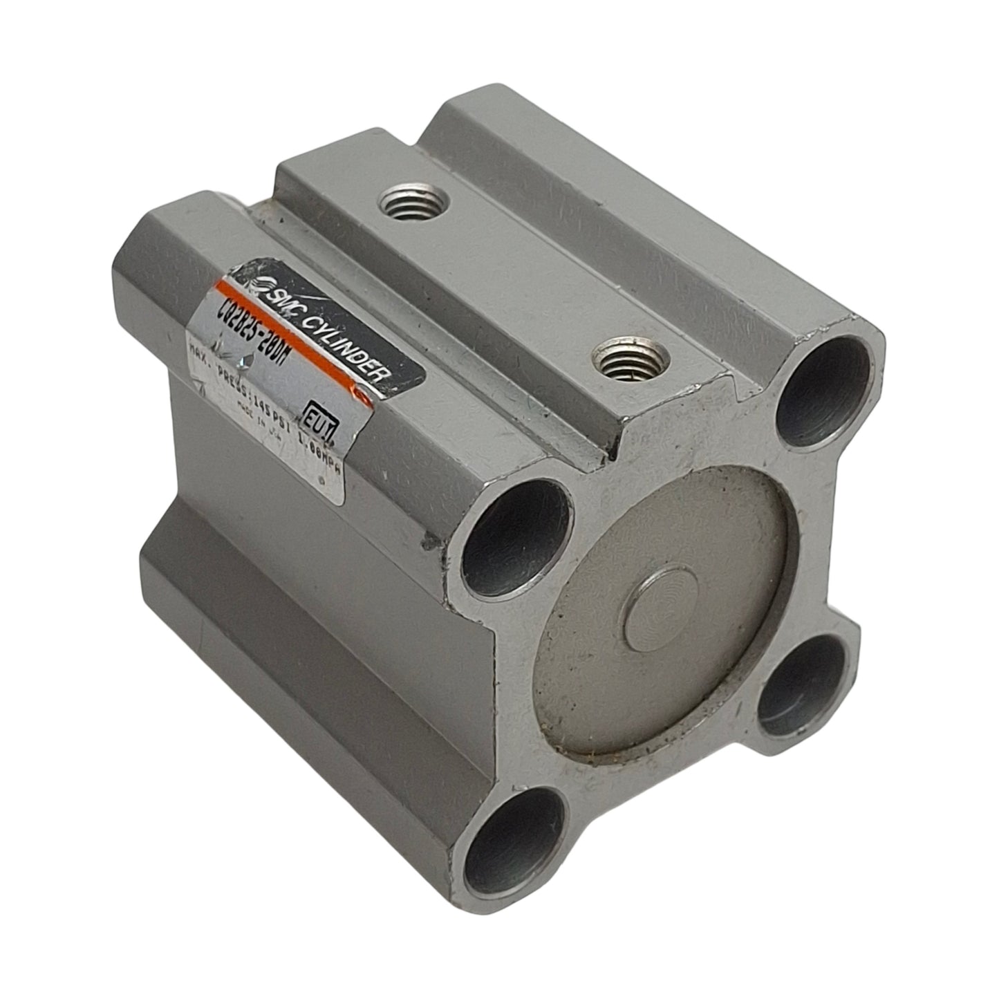 Used SMC CQ2B25-20DM Compact Cylinder, ø25mm Bore, 20mm Stroke, M5 x 0.8, 1.0MPa