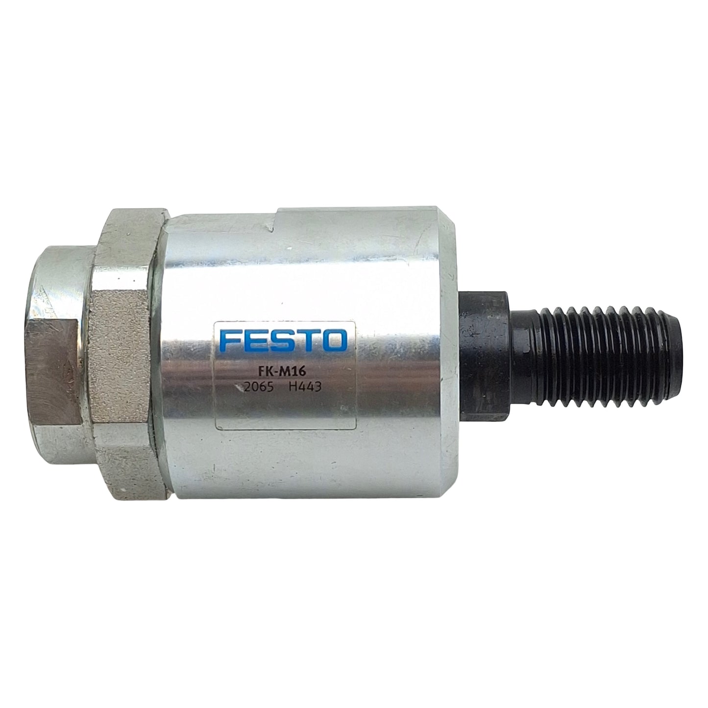 Used Festo FK-M16 2065 Steel Self-Aligning Rod Coupler, M16 Thread, 10000N