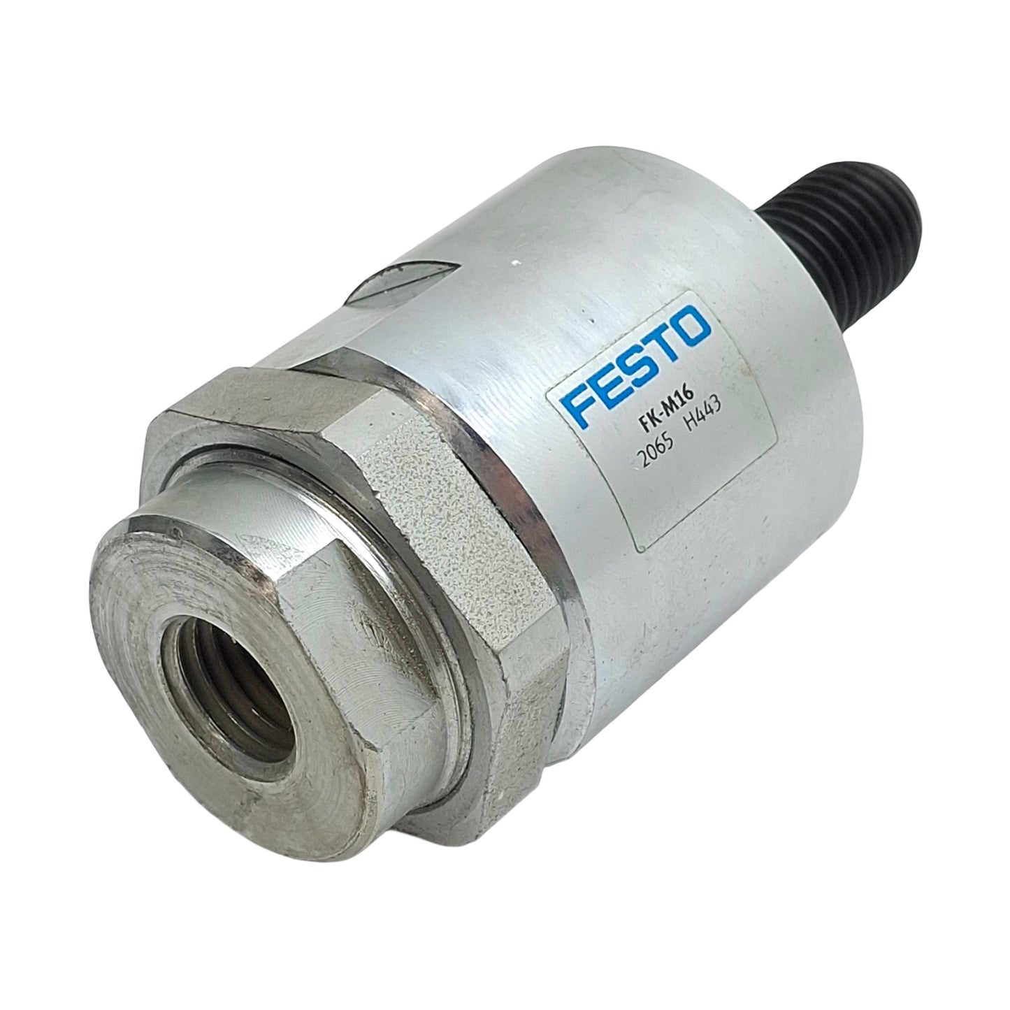 Used Festo FK-M16 2065 Steel Self-Aligning Rod Coupler, M16 Thread, 10000N