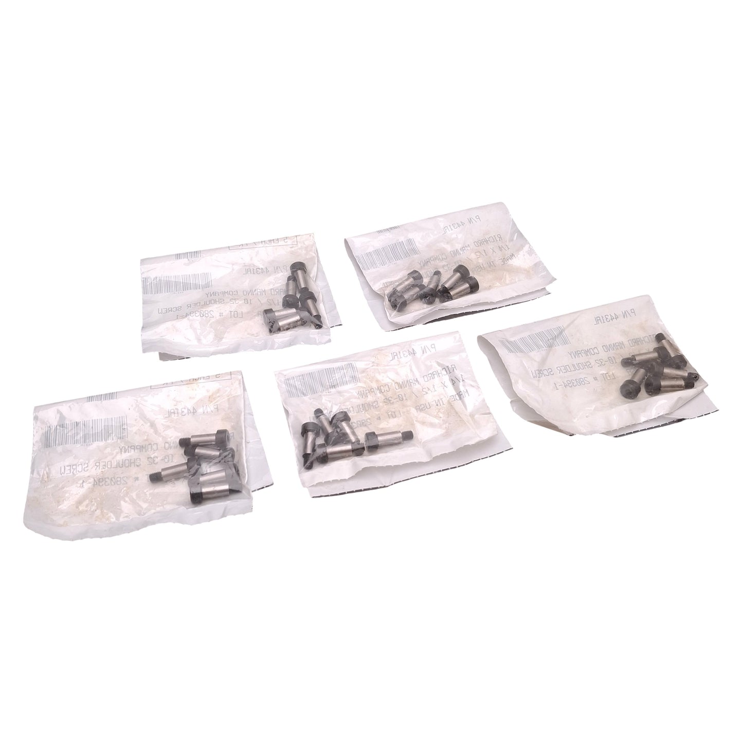 New Lot of 25 Richard Manno 4431AL Shoulder Screw ø1/4" x 1/2", #10-32 Thread