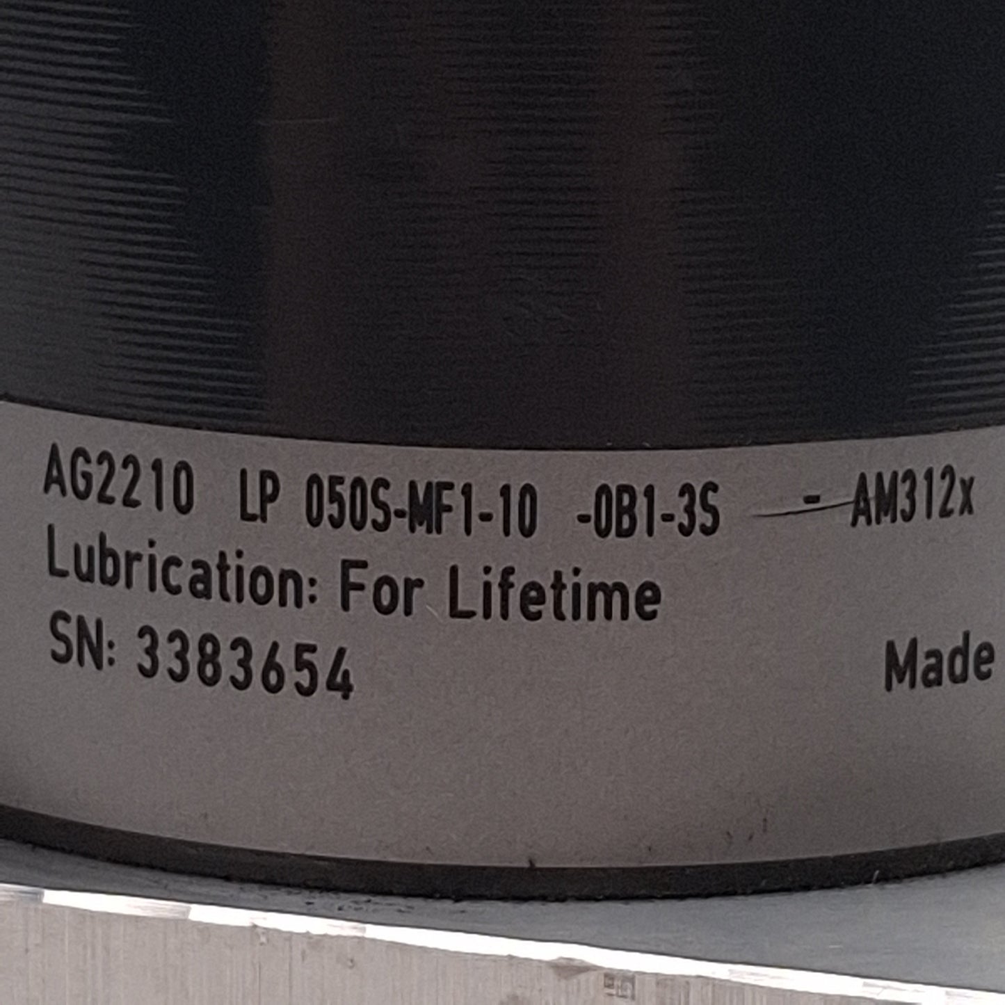 Used Beckhoff AG2210-LP050S-MF1-10-0B1-35-AM312x Planetary Gearbox, 10:1, 4000rpm