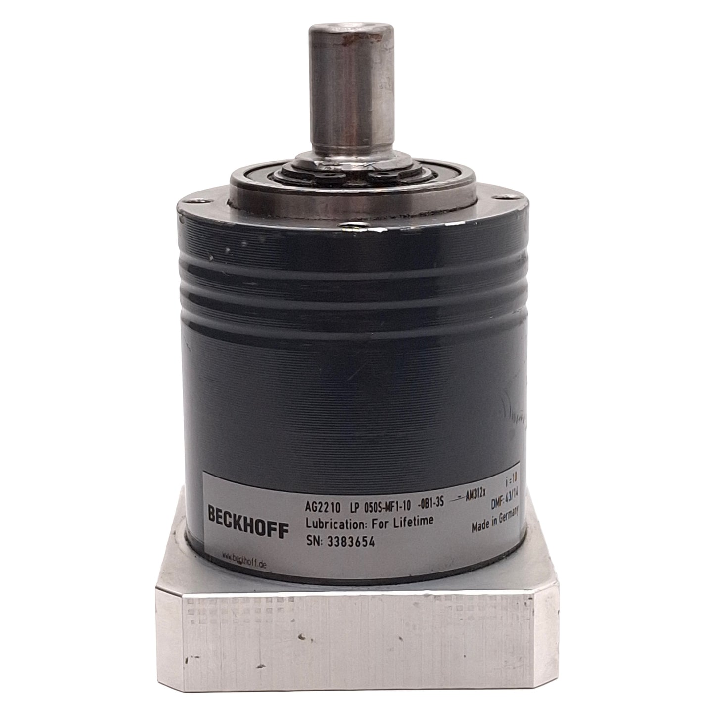 Used Beckhoff AG2210-LP050S-MF1-10-0B1-35-AM312x Planetary Gearbox, 10:1, 4000rpm