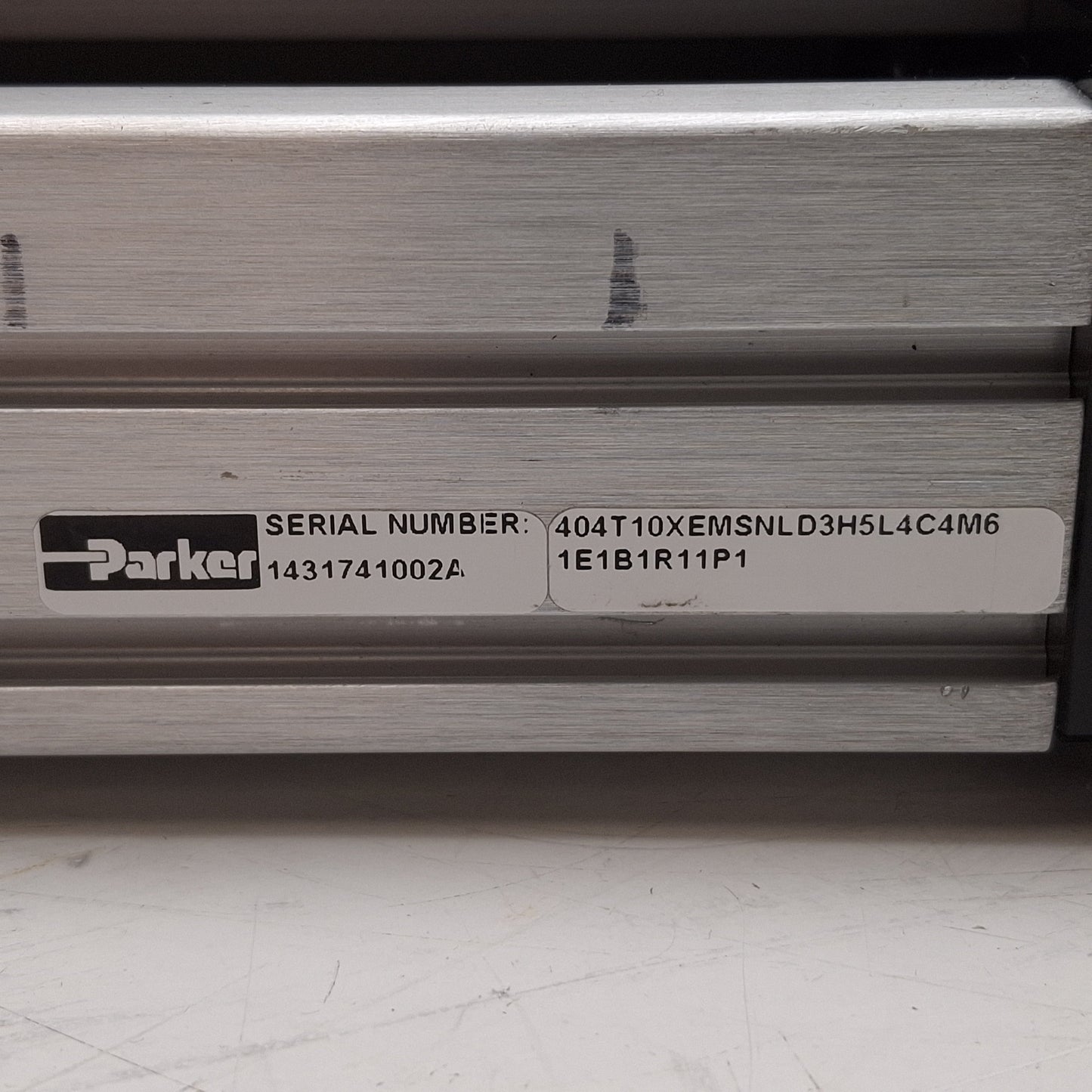 Used Parker 404T10XEMS-NLD3H1L1C1M6E1B1R11P1 Linear Actuator, 10mm Lead, 450mm Travel