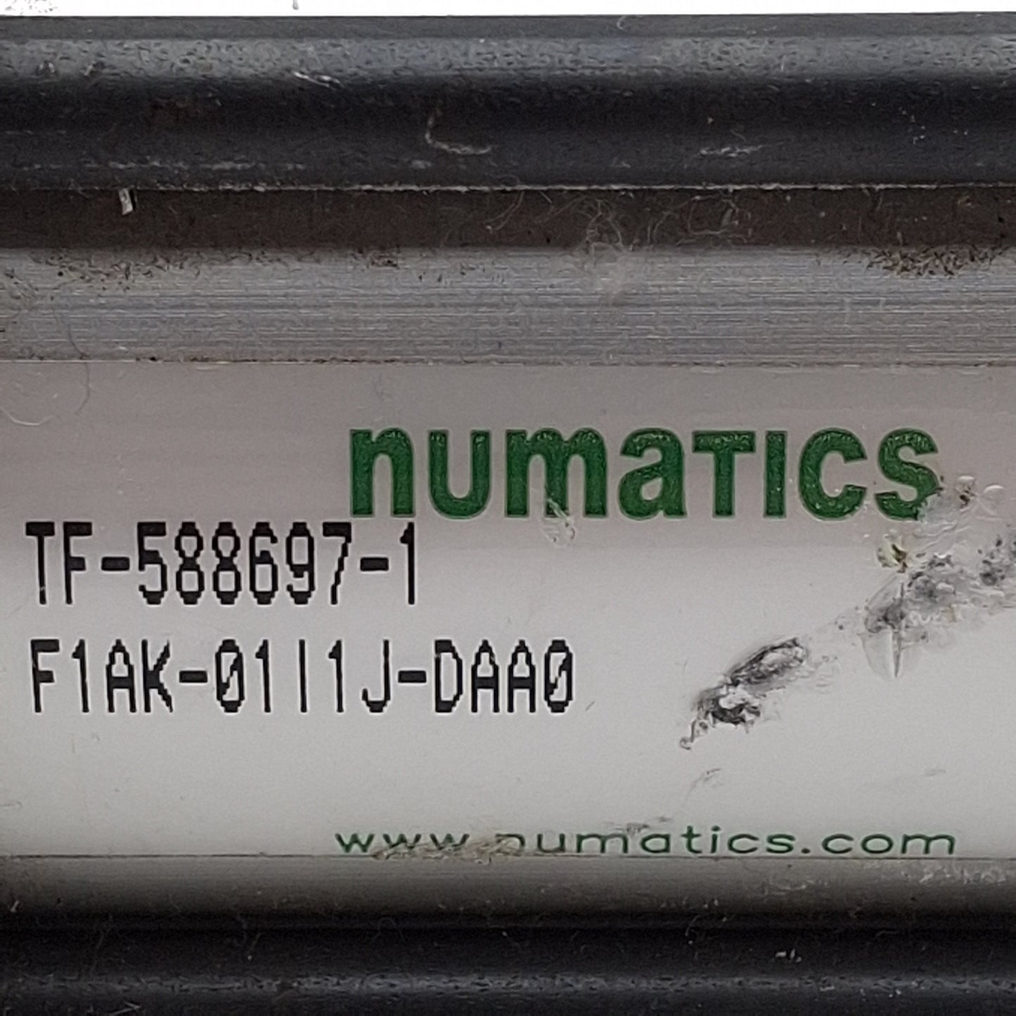 Used Numatics F1AK-01I1J-DAA0 Pneumatic Cylinder ø1-1/2" Bore 1-1/2" Stroke, 3/8" NPT