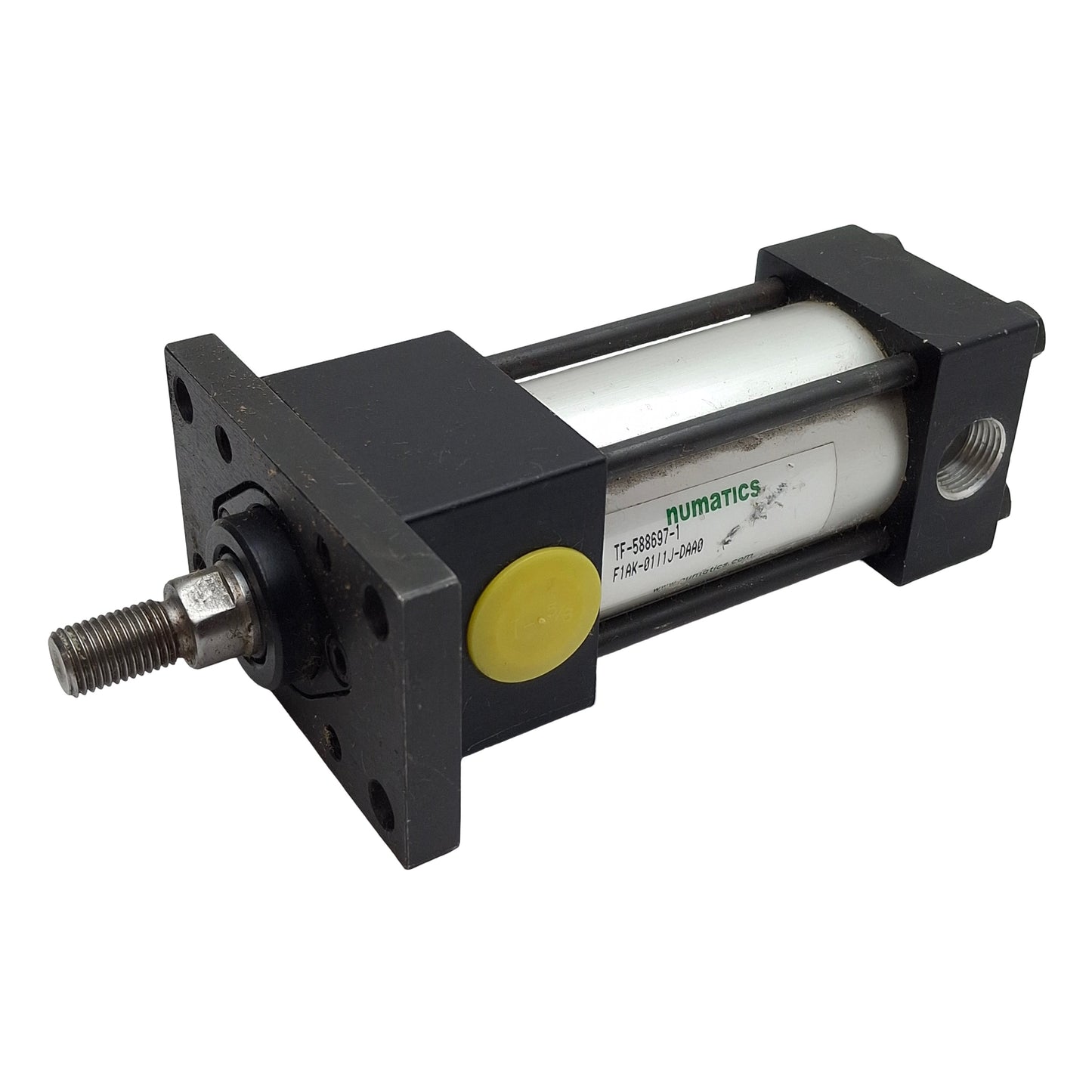 Used Numatics F1AK-01I1J-DAA0 Pneumatic Cylinder ø1-1/2" Bore 1-1/2" Stroke, 3/8" NPT