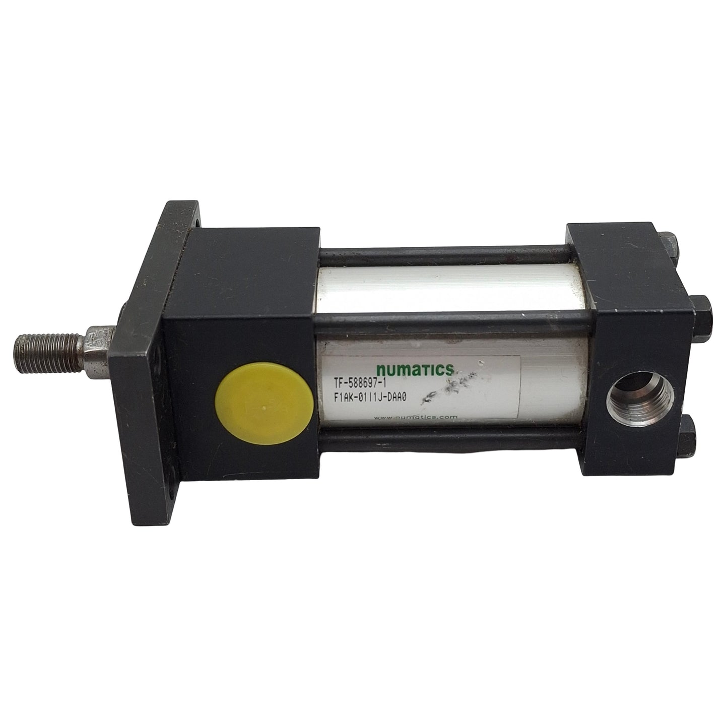 Used Numatics F1AK-01I1J-DAA0 Pneumatic Cylinder ø1-1/2" Bore 1-1/2" Stroke, 3/8" NPT