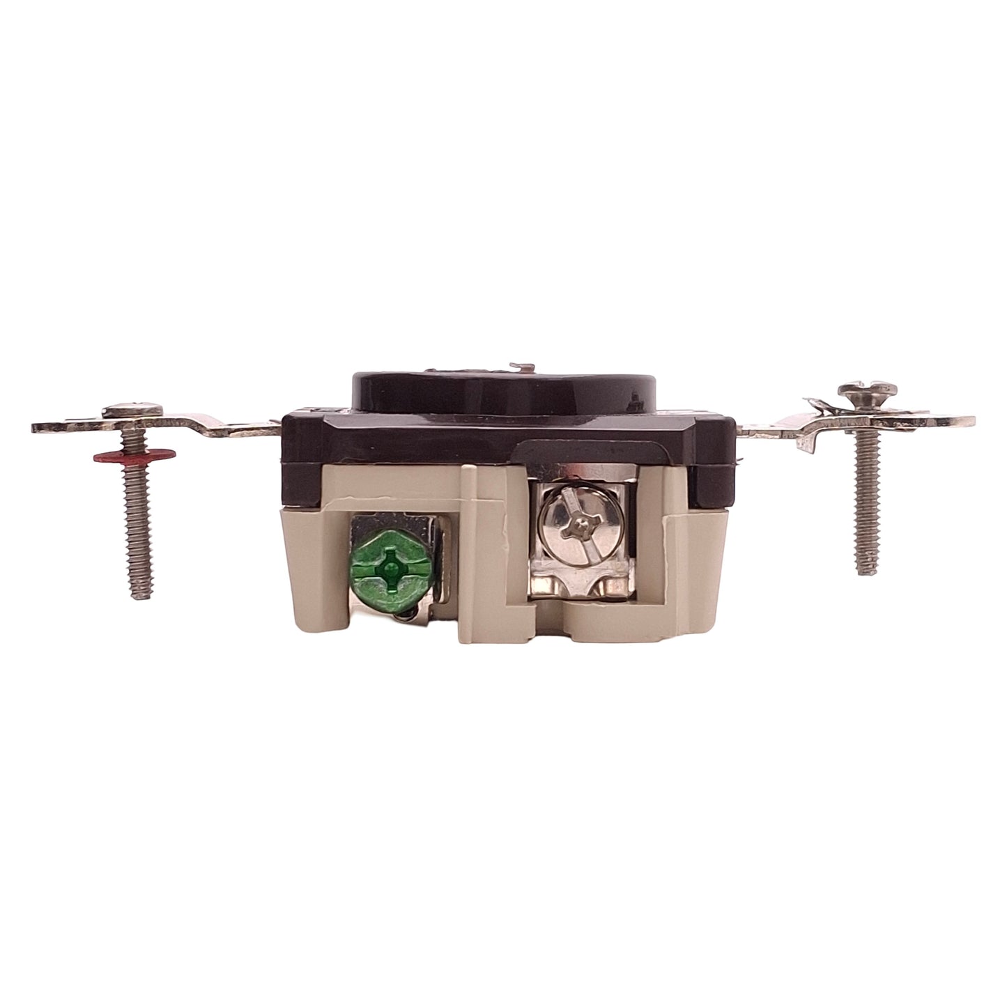 New Hubbell HBL8210 Brown Single Receptacle 125V, 15A, #14-10 AWG, NEMA 5-15R