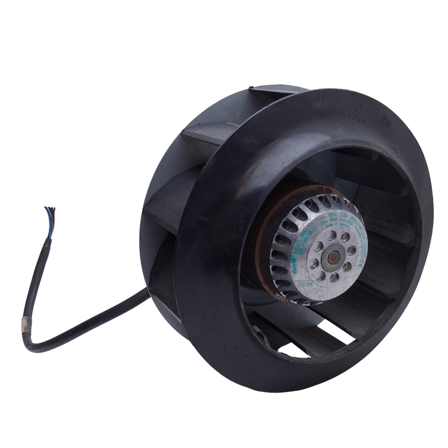 Used EBM Papst R2E225-BB51-10 Centrifugal / Blower Fan, ø225mm, 115VAC 215W