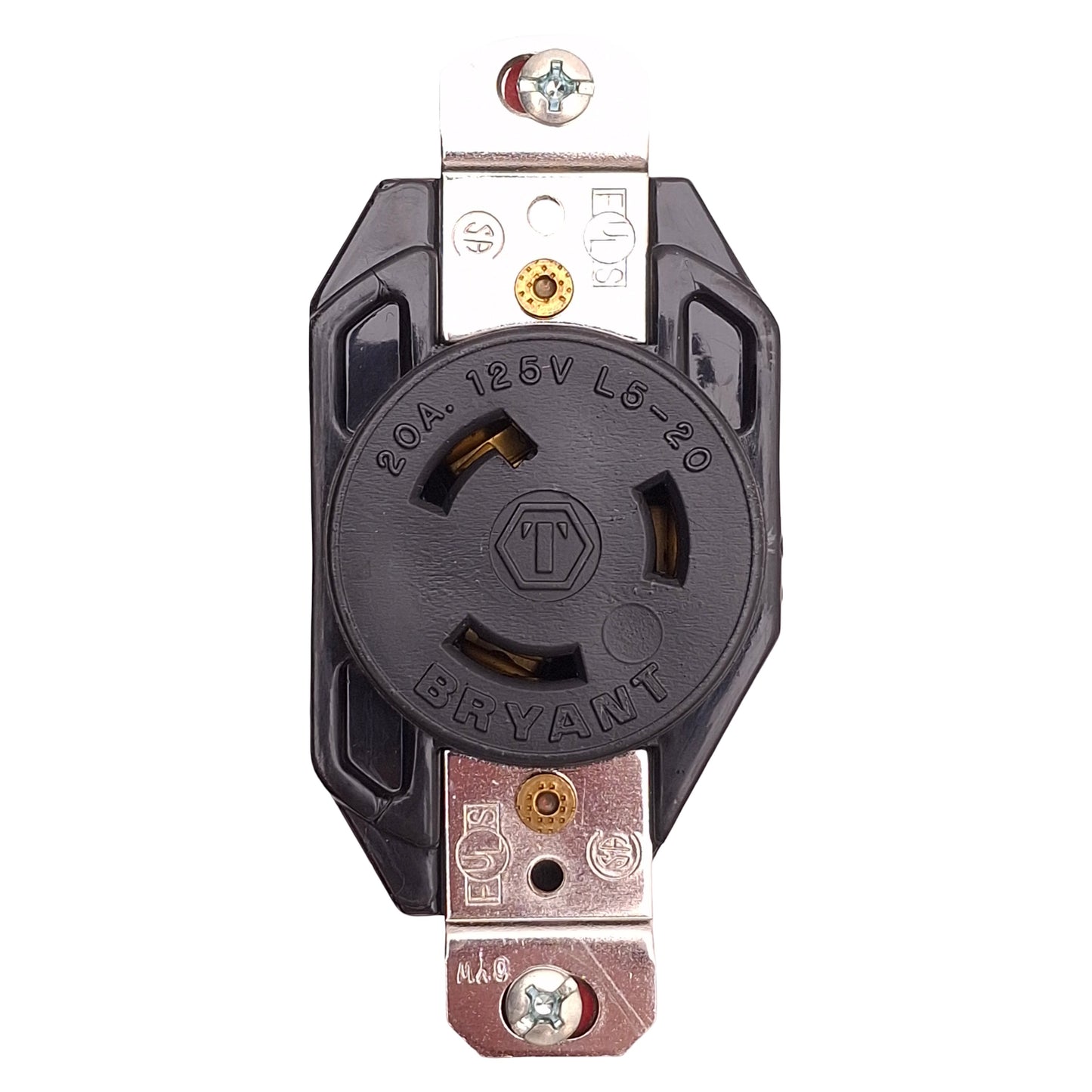 New Lot of 2 Bryant 70520FR Locking Receptacle 125V 20A, #8-14 AWG, NEMA L5-20