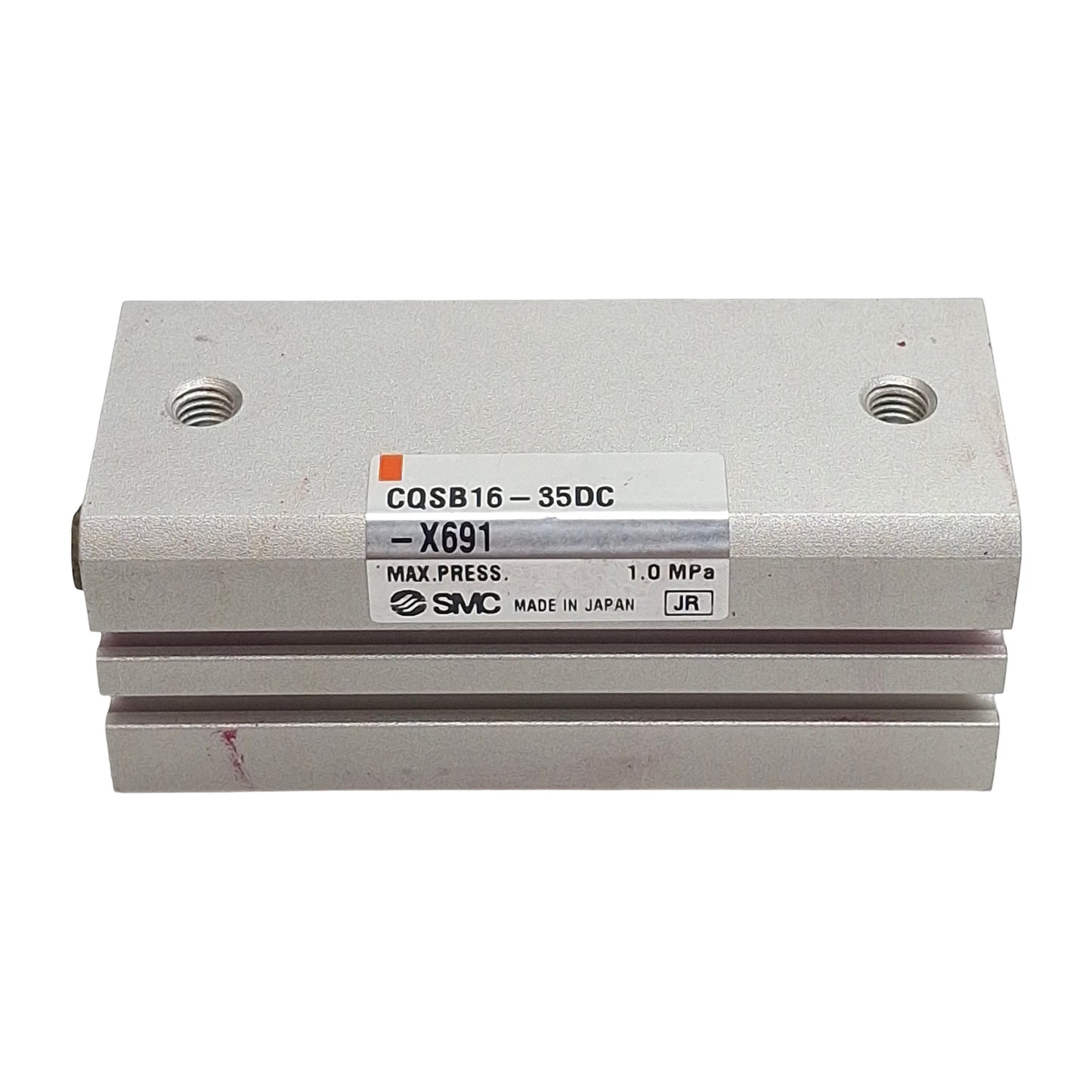 Used SMC CQSB16-35DC-X691 Compact Cylinder, ø16mm Bore, 35mm Stroke, M5 x 0.8, 1.0MPa