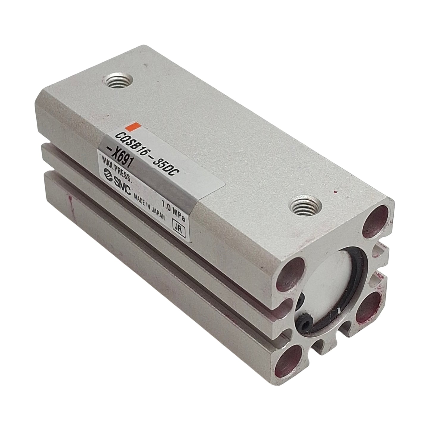 Used SMC CQSB16-35DC-X691 Compact Cylinder, ø16mm Bore, 35mm Stroke, M5 x 0.8, 1.0MPa