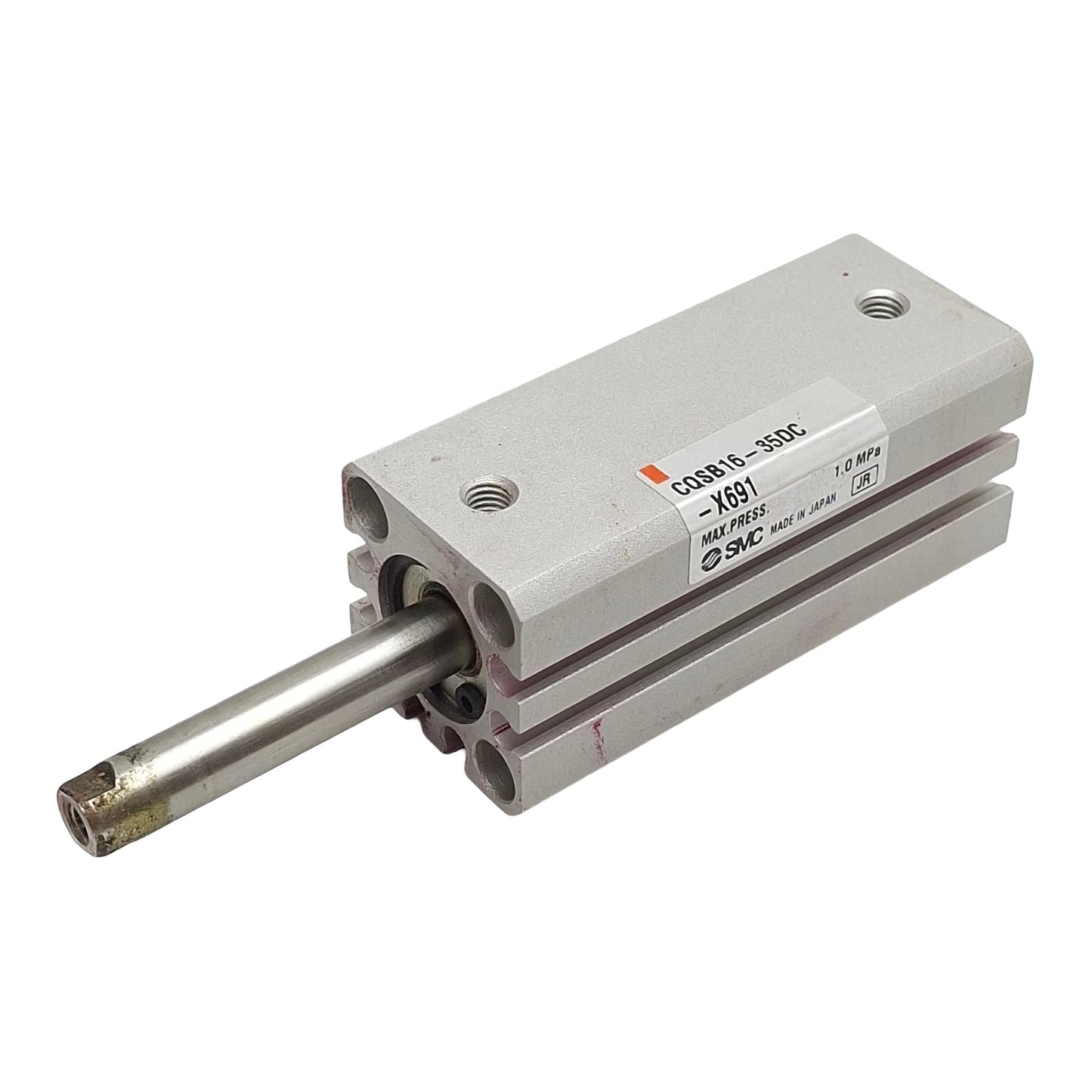 Used SMC CQSB16-35DC-X691 Compact Cylinder, ø16mm Bore, 35mm Stroke, M5 x 0.8, 1.0MPa