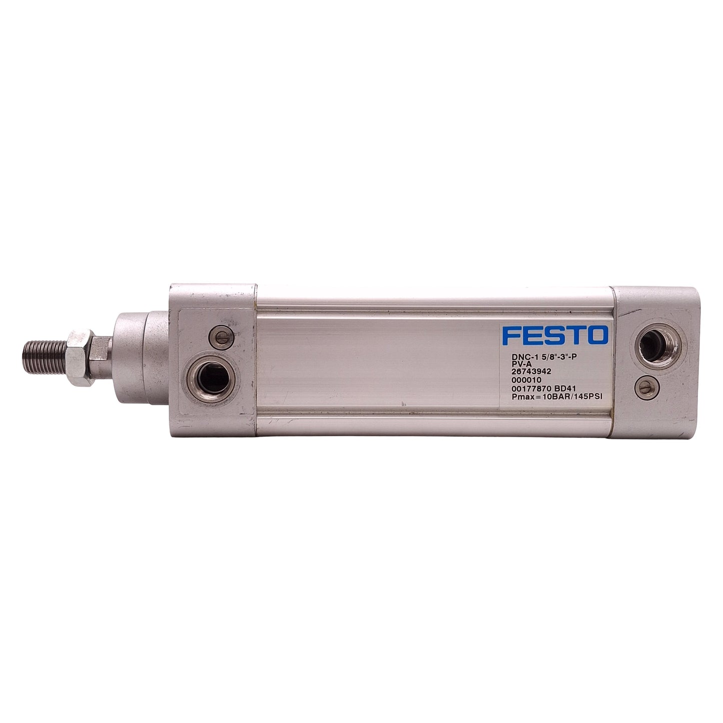 Used Festo DNC-1 5/8"-3-PPVA-A Pneumatic Cylinder ø1-5/8" Bore, 3" Stroke, 145psi Max