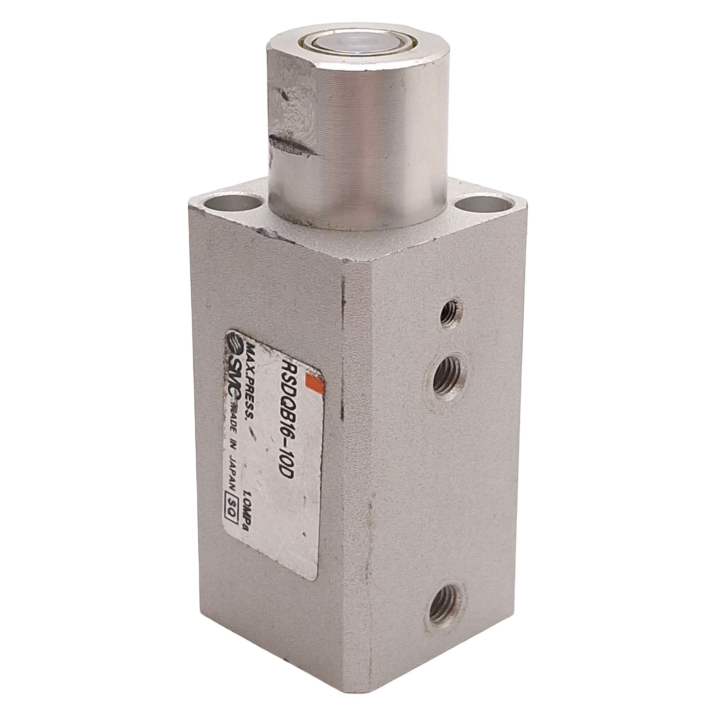 Used SMC RSDQB16-10D Stopper Cylinder, ø16mm Bore, 10mm Stroke, 1.0MPa, M5x0.8 Ports
