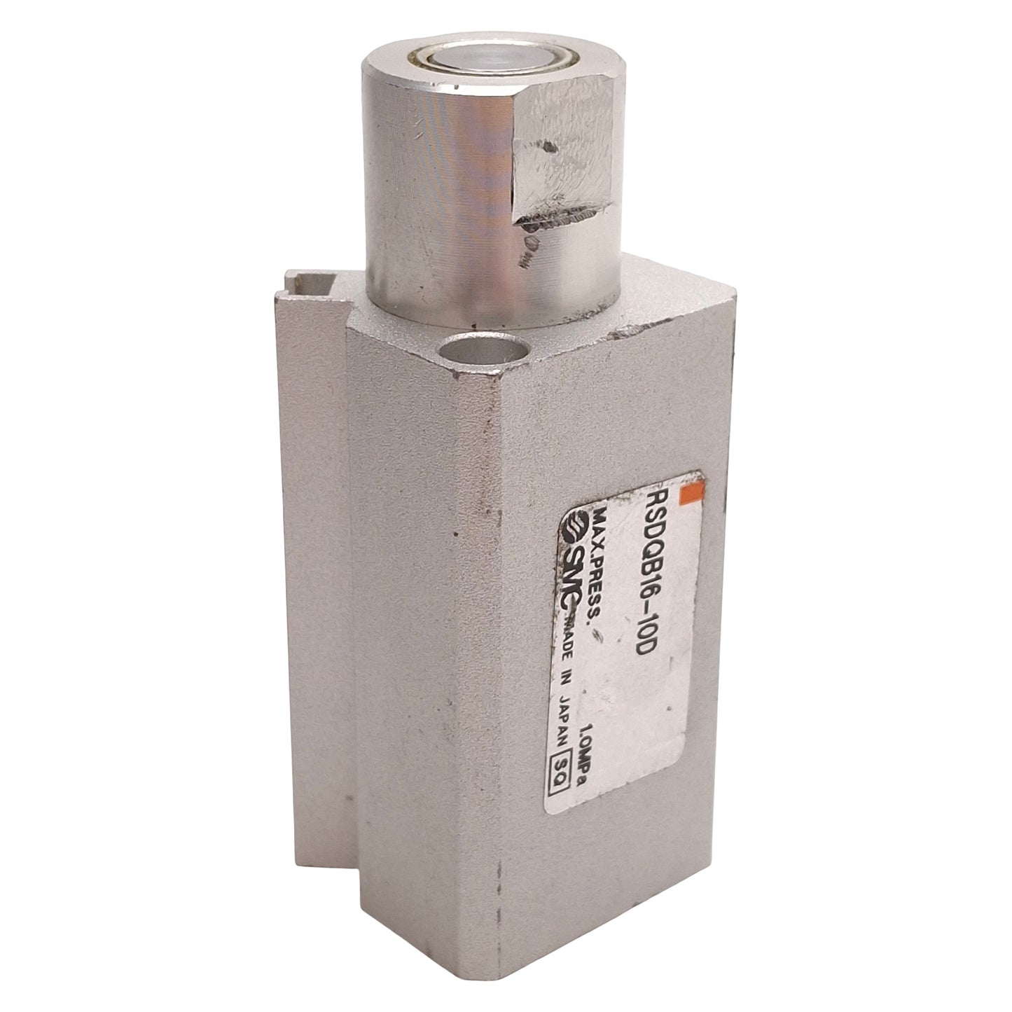 Used SMC RSDQB16-10D Stopper Cylinder, ø16mm Bore, 10mm Stroke, 1.0MPa, M5x0.8 Ports