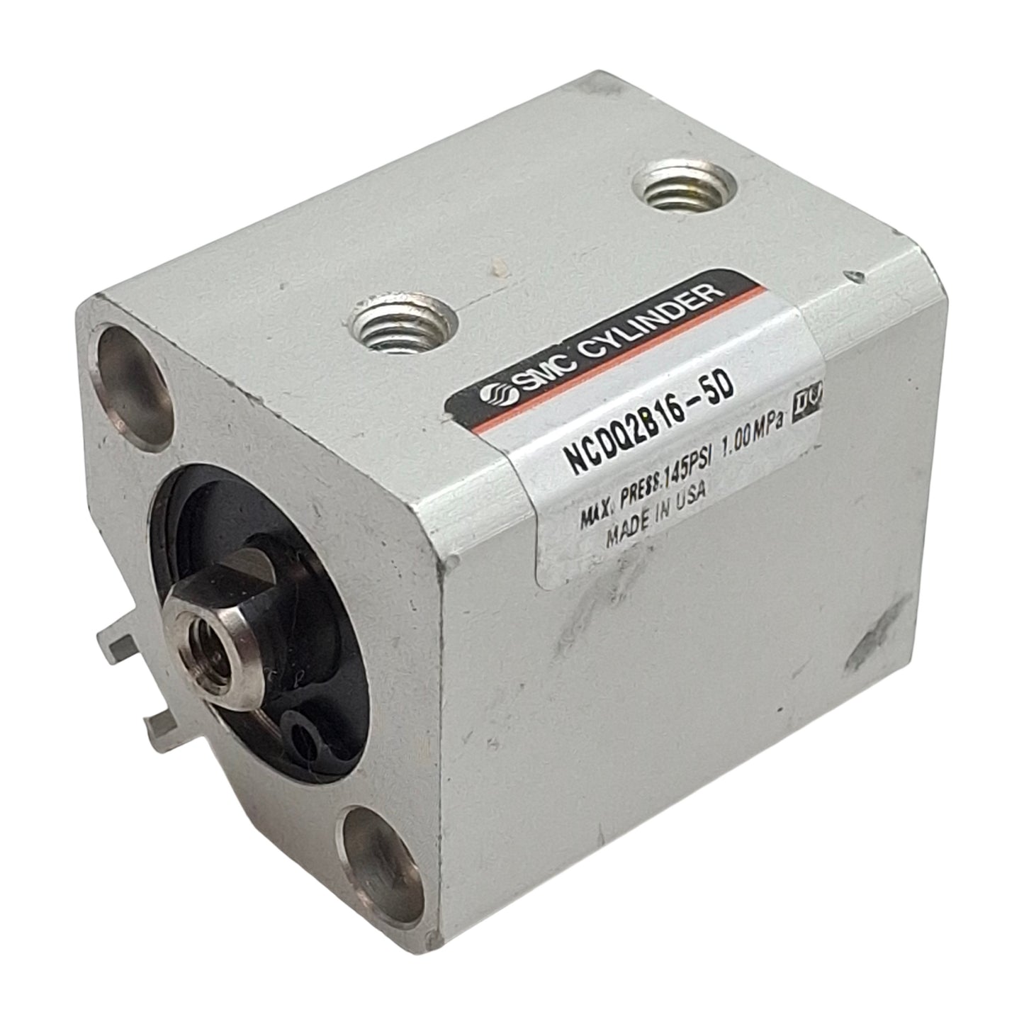 Used SMC NCDQ2B16-5D Compact Cylinder, ø16mm Bore, 5mm Stroke, M5 x 0.8, 1.0MPa