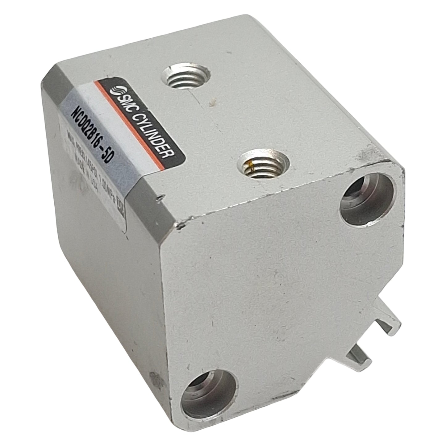 Used SMC NCDQ2B16-5D Compact Cylinder, ø16mm Bore, 5mm Stroke, M5 x 0.8, 1.0MPa